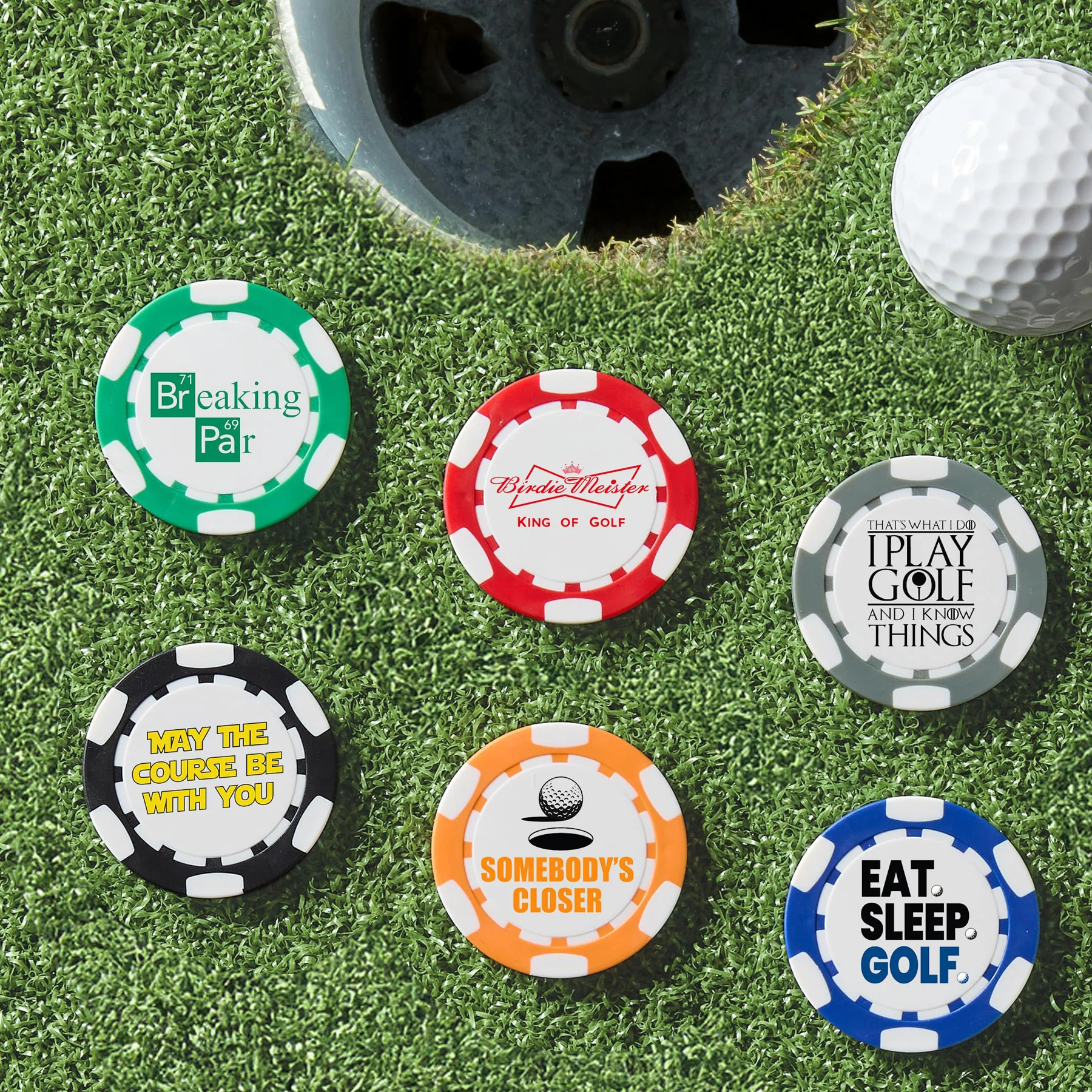 Funny Poker Chip Golf Ball Markers