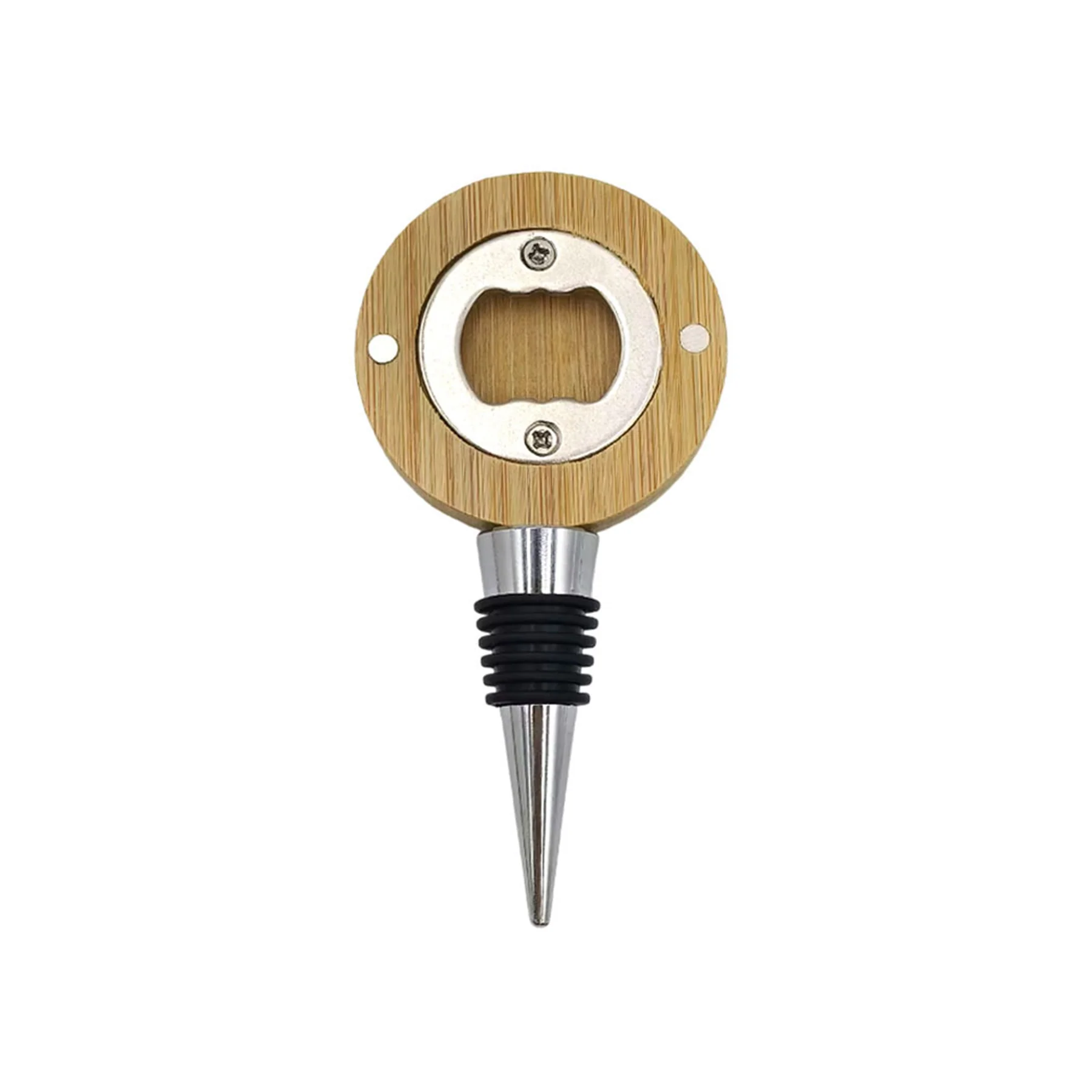 Bamboo Wine Stopper With Bottle Opener