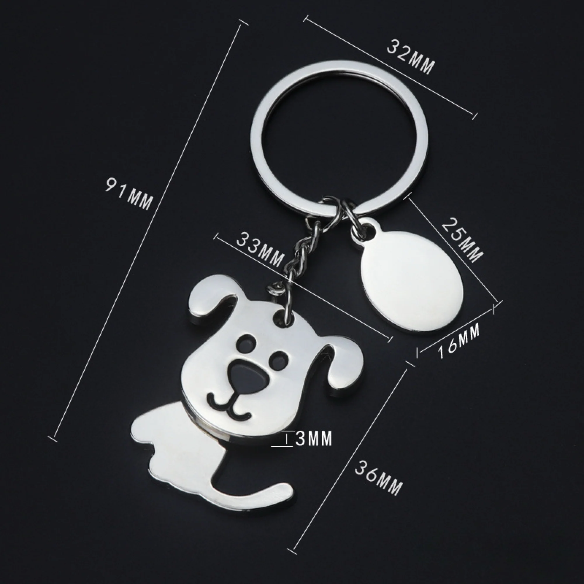 Custom Cute Pet Keychain with Swinging Head