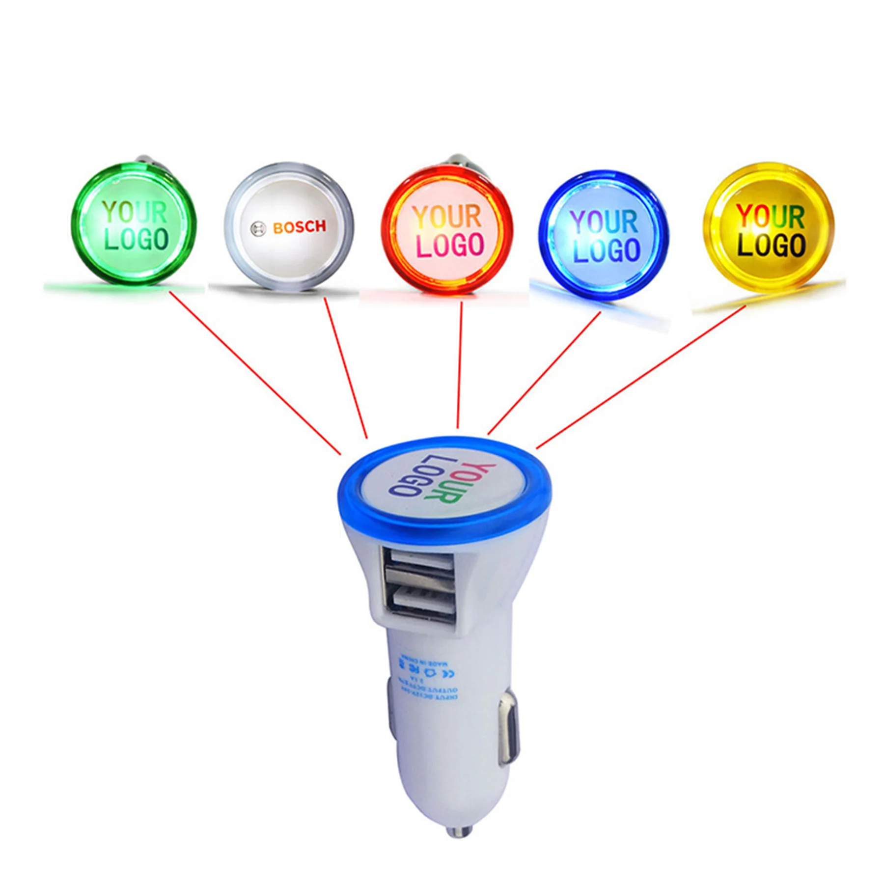 Illuminated Dual Usb Car Charger
