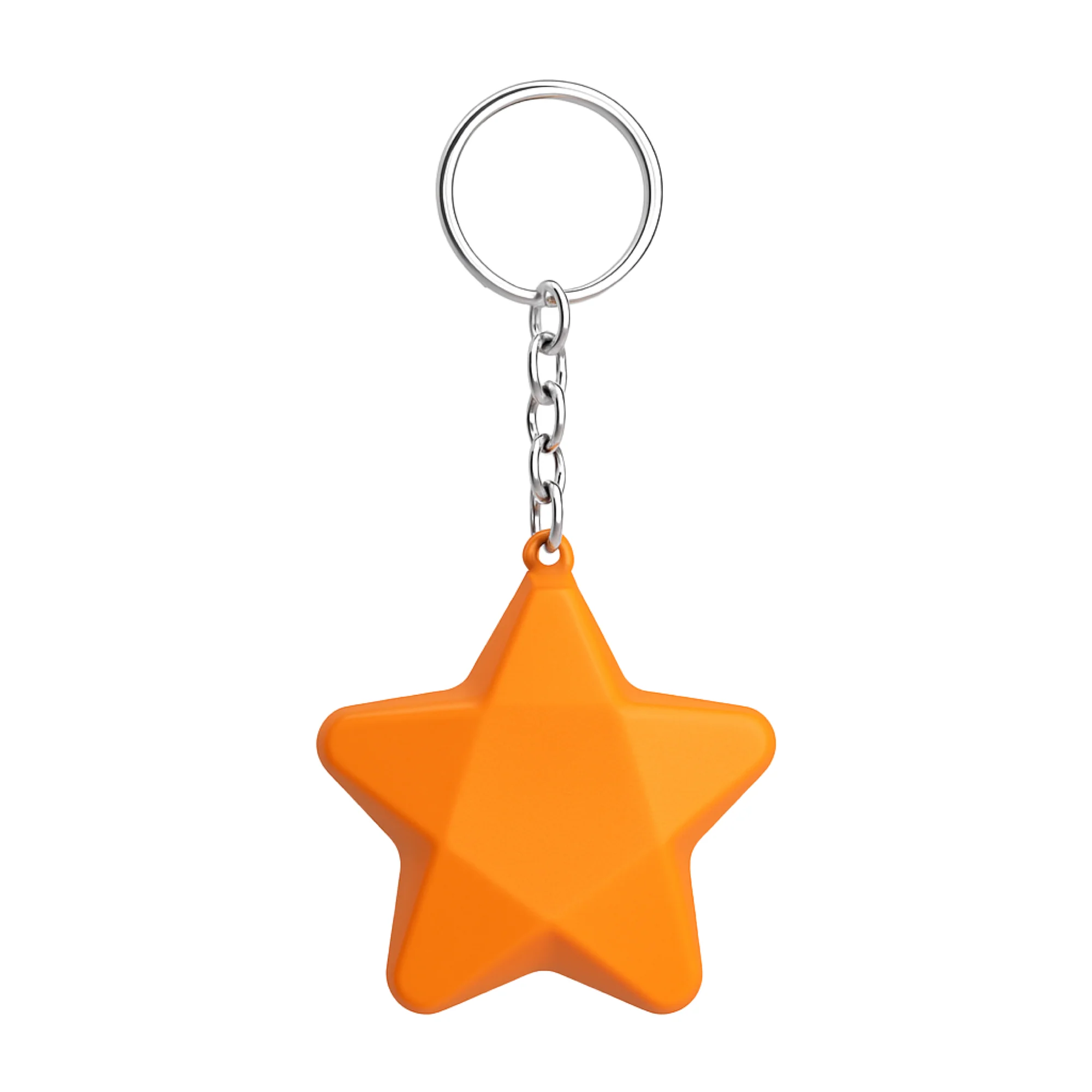2" Mini Smile Face Star Stress Reliever Keychain