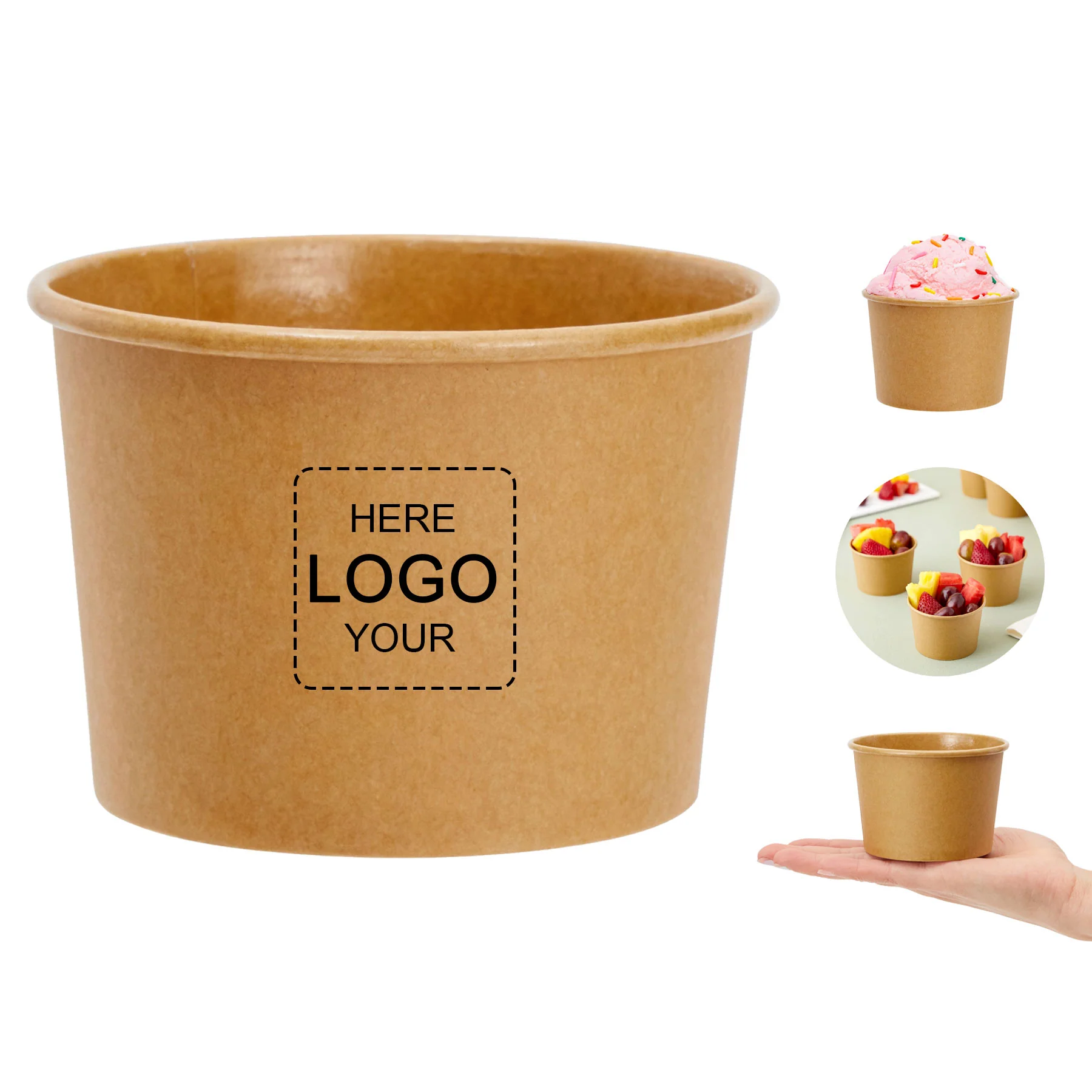 8 oz Paper Ice Cream Cups