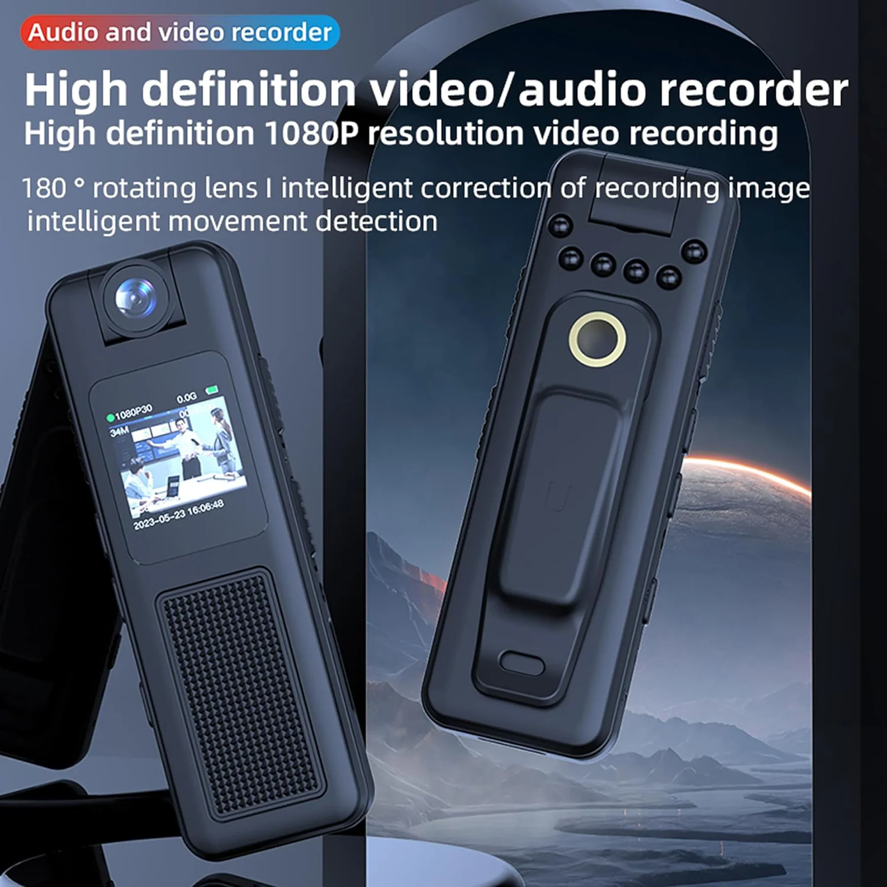 Mini HD 1080P Portable Camera with Rotatable Lens