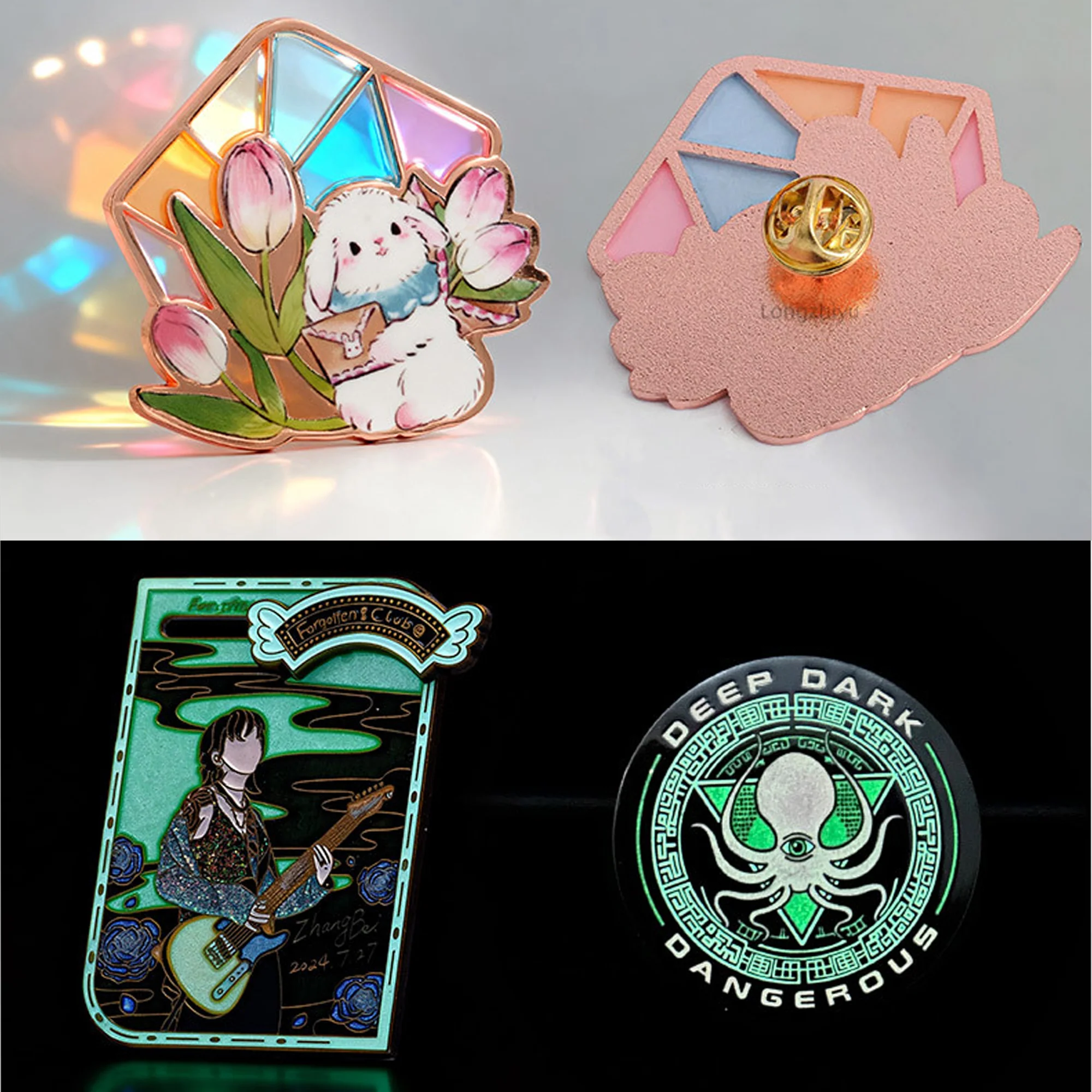 1" Custom Enamel Brooch