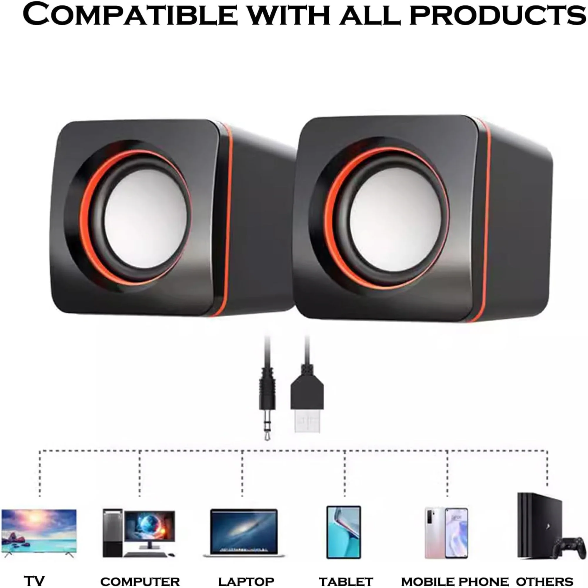 Mini Desktop Wired PC Speaker