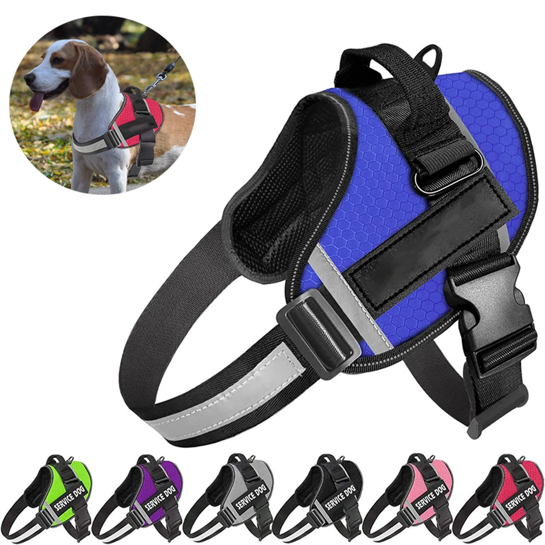 Reflective Service Dog Vest Harness