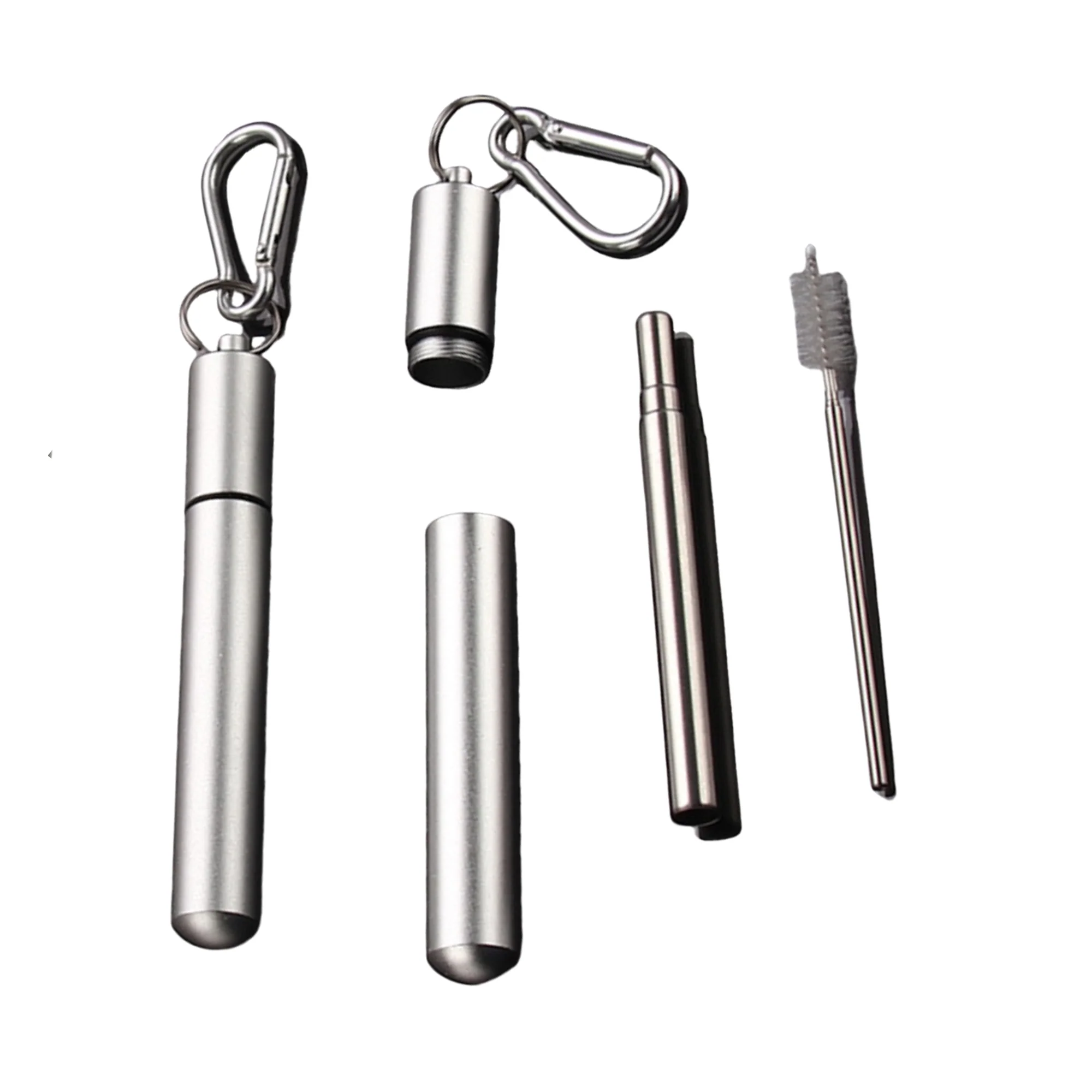 Stainless Steel Telescopic Straw Set