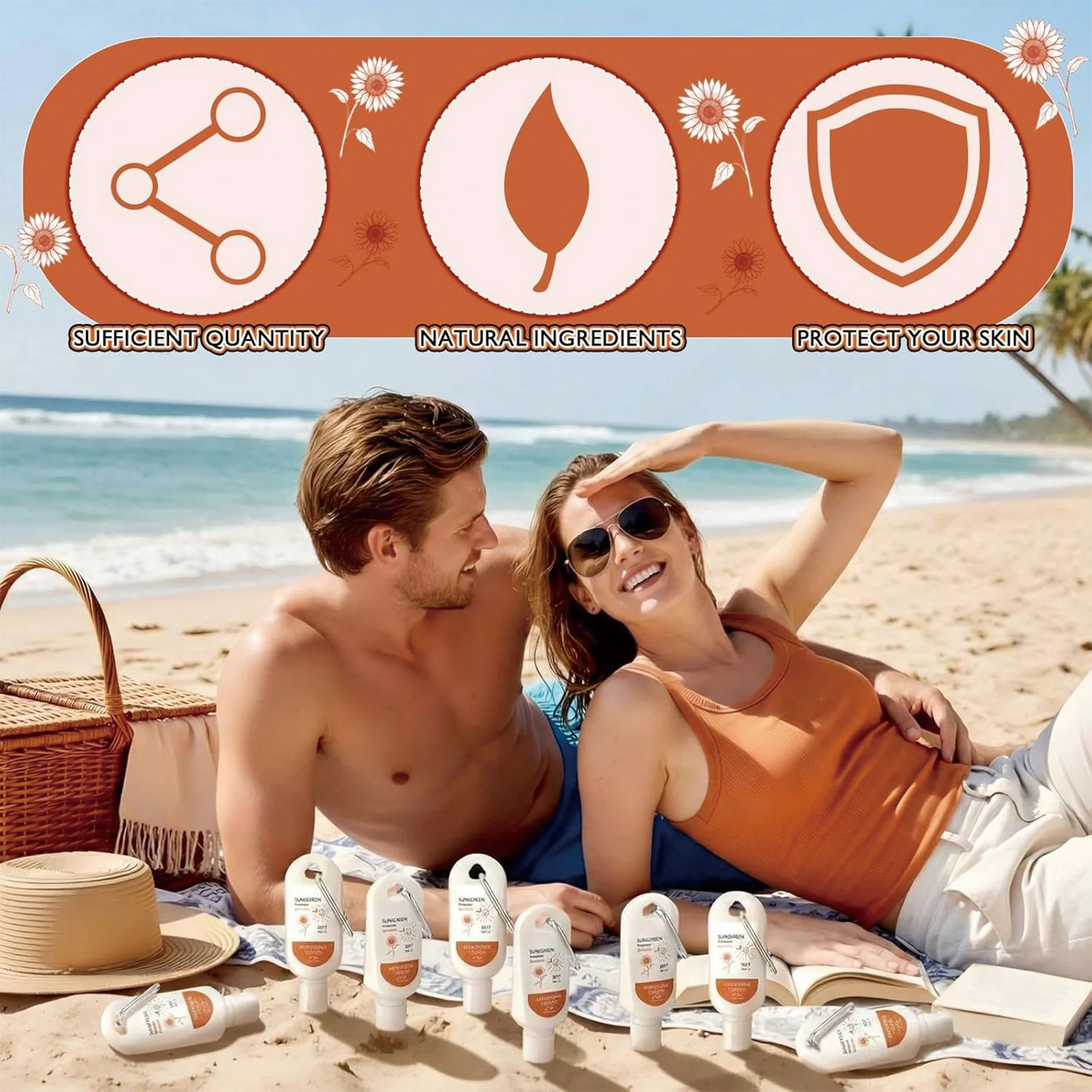 2 Oz. SPF 46 Sunscreen With Carabiner
