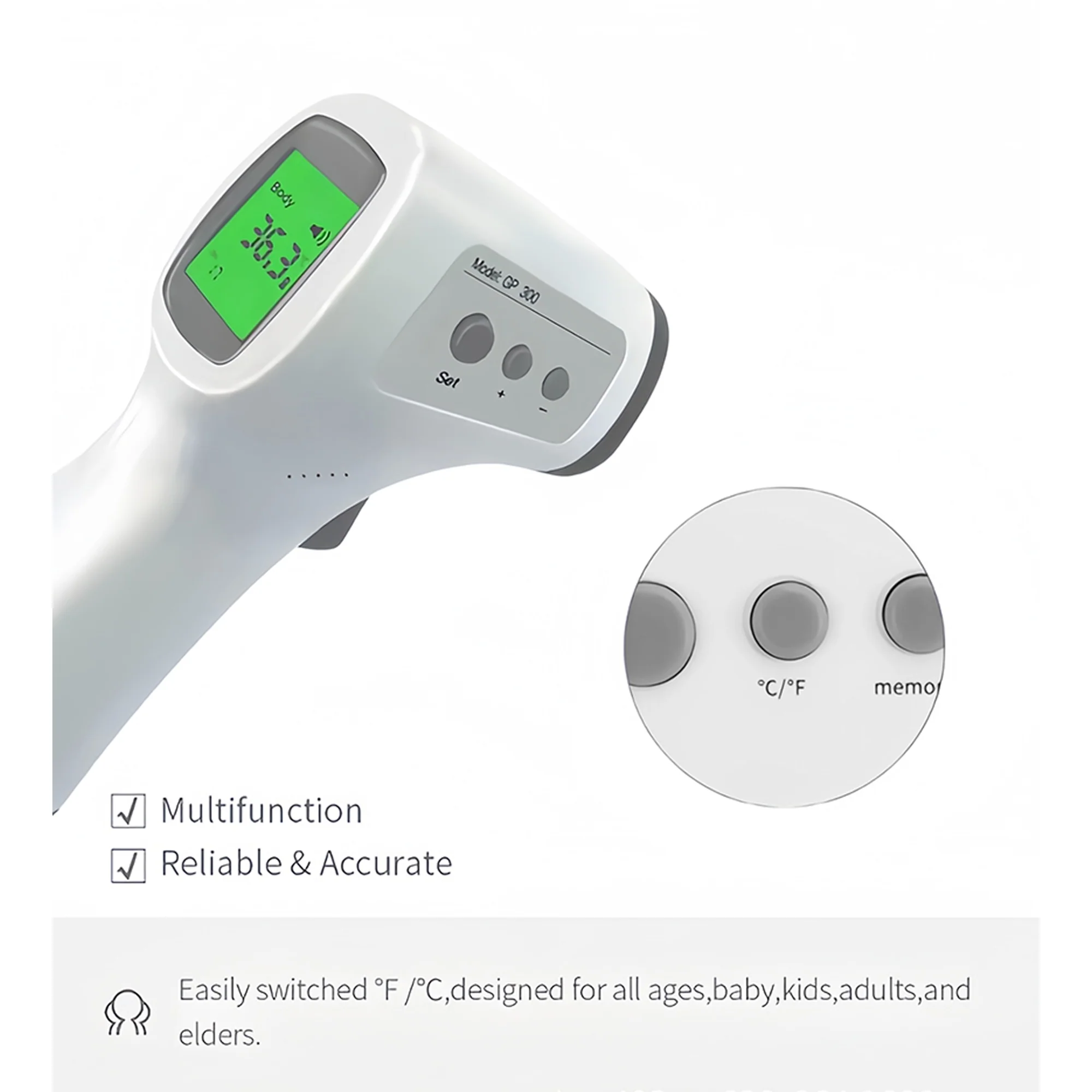 Infrared Thermometer Forehead Non-Contact