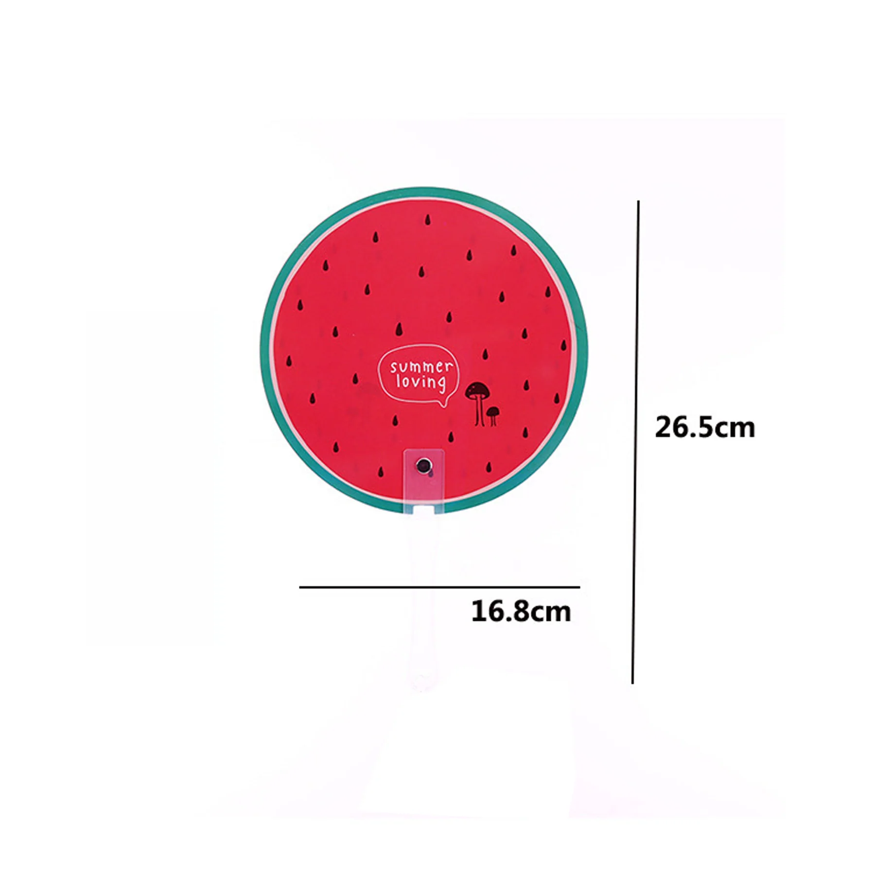 Plastic Fan with Transparent Handle (Full Color 2 Sides)