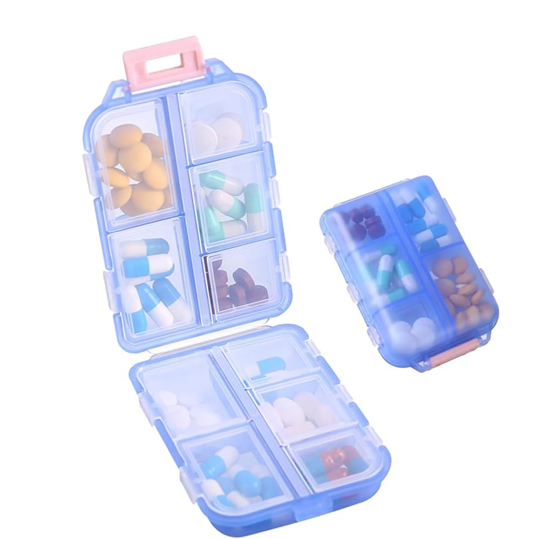 10 Compartments Travel Pill Box