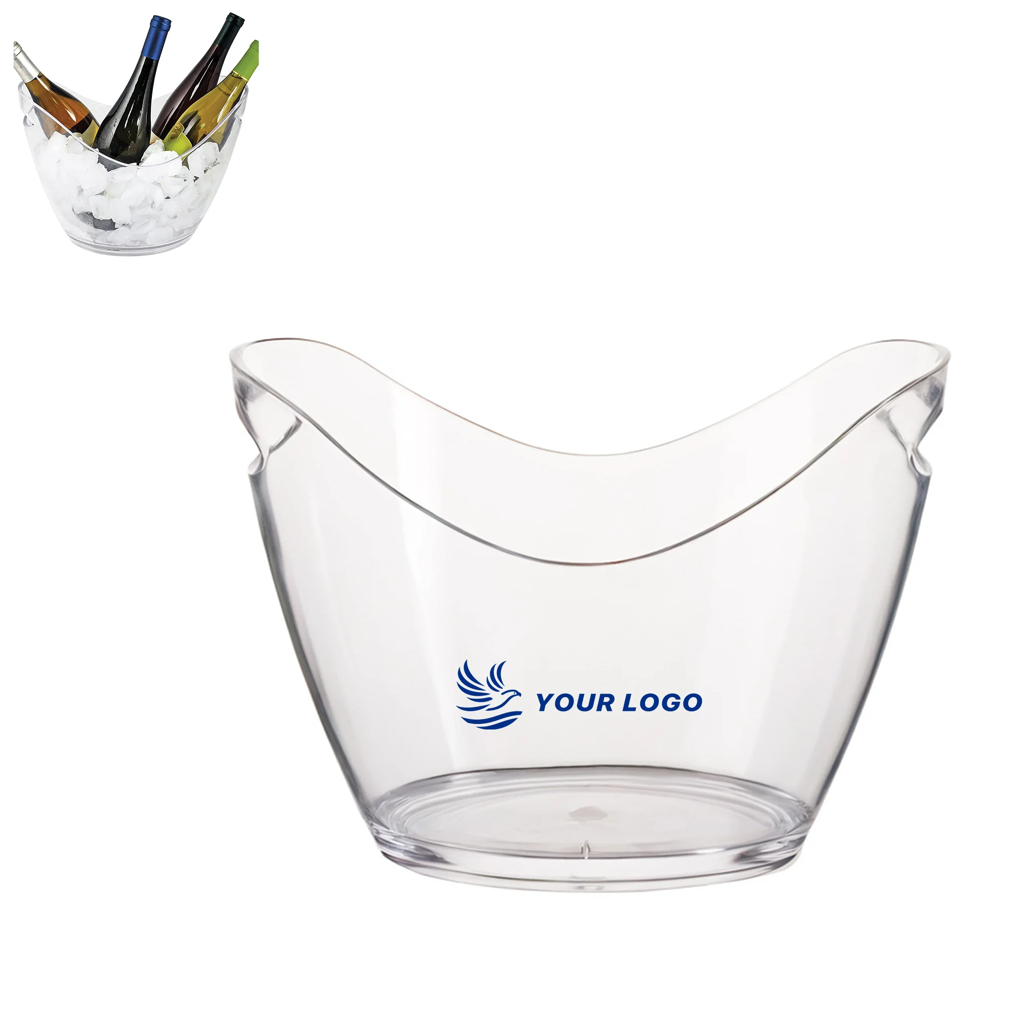 8L Large Ice Buckets Clear Acrylic
