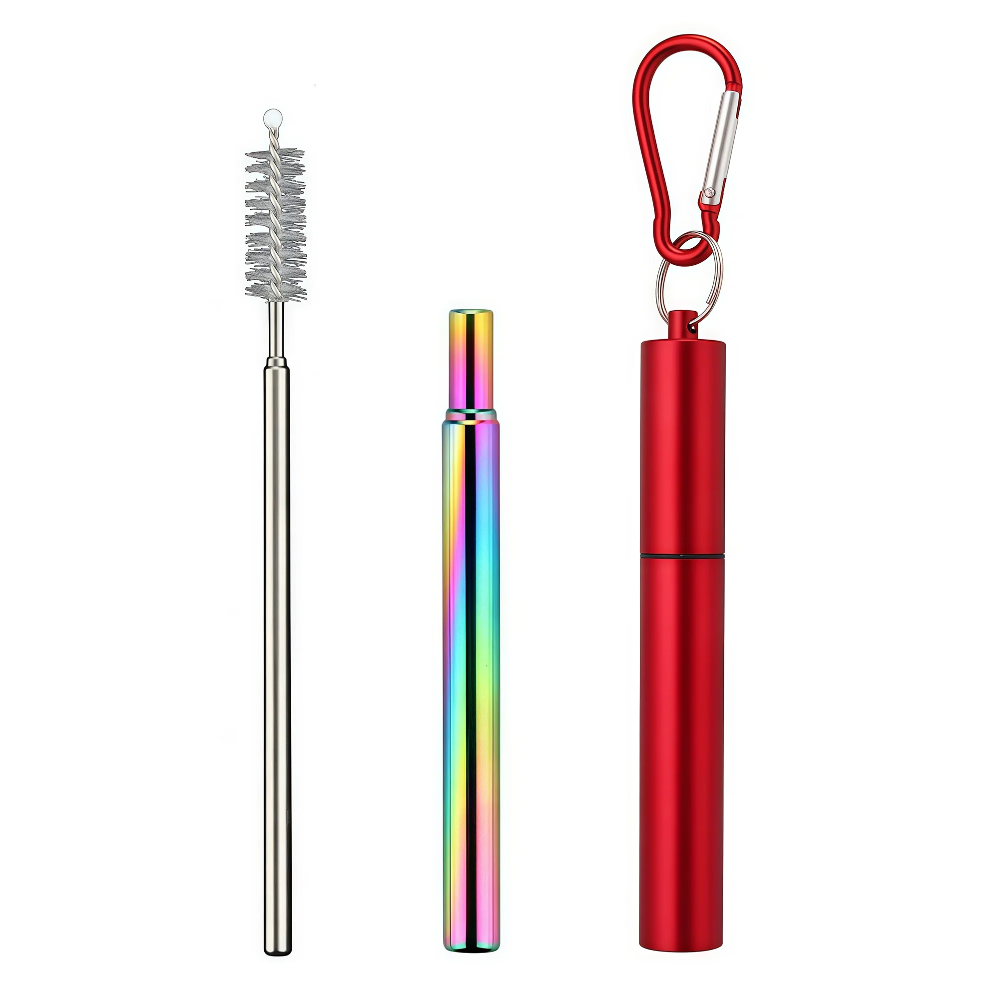 Stainless Steel Telescopic Straw Set