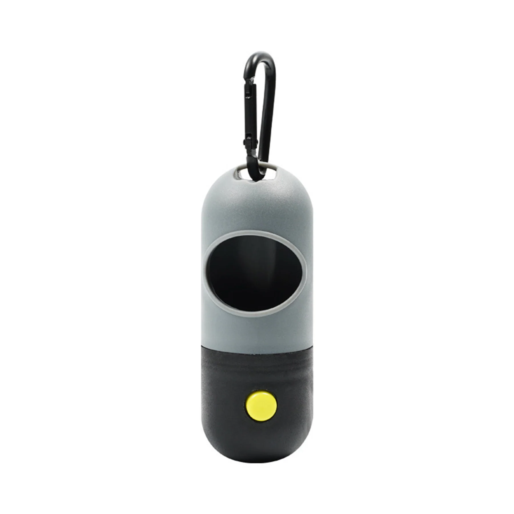 Pet Poop Bag Dispenser W/ Safety LED Flashlight & Carabiner