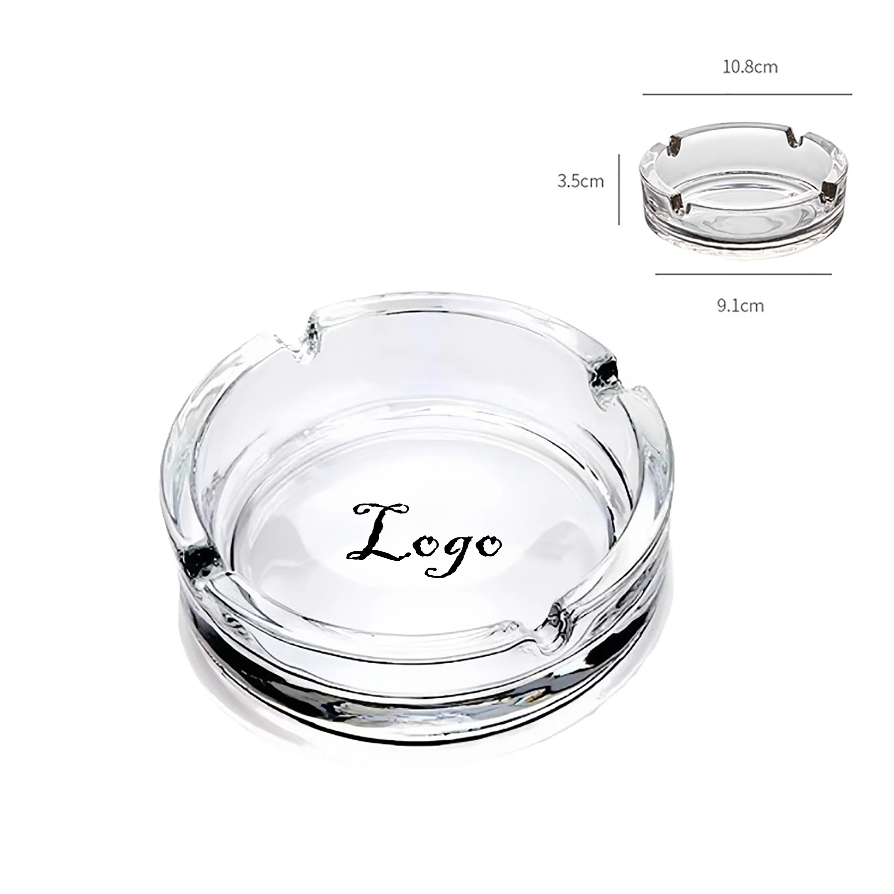Round Glass Ashtray