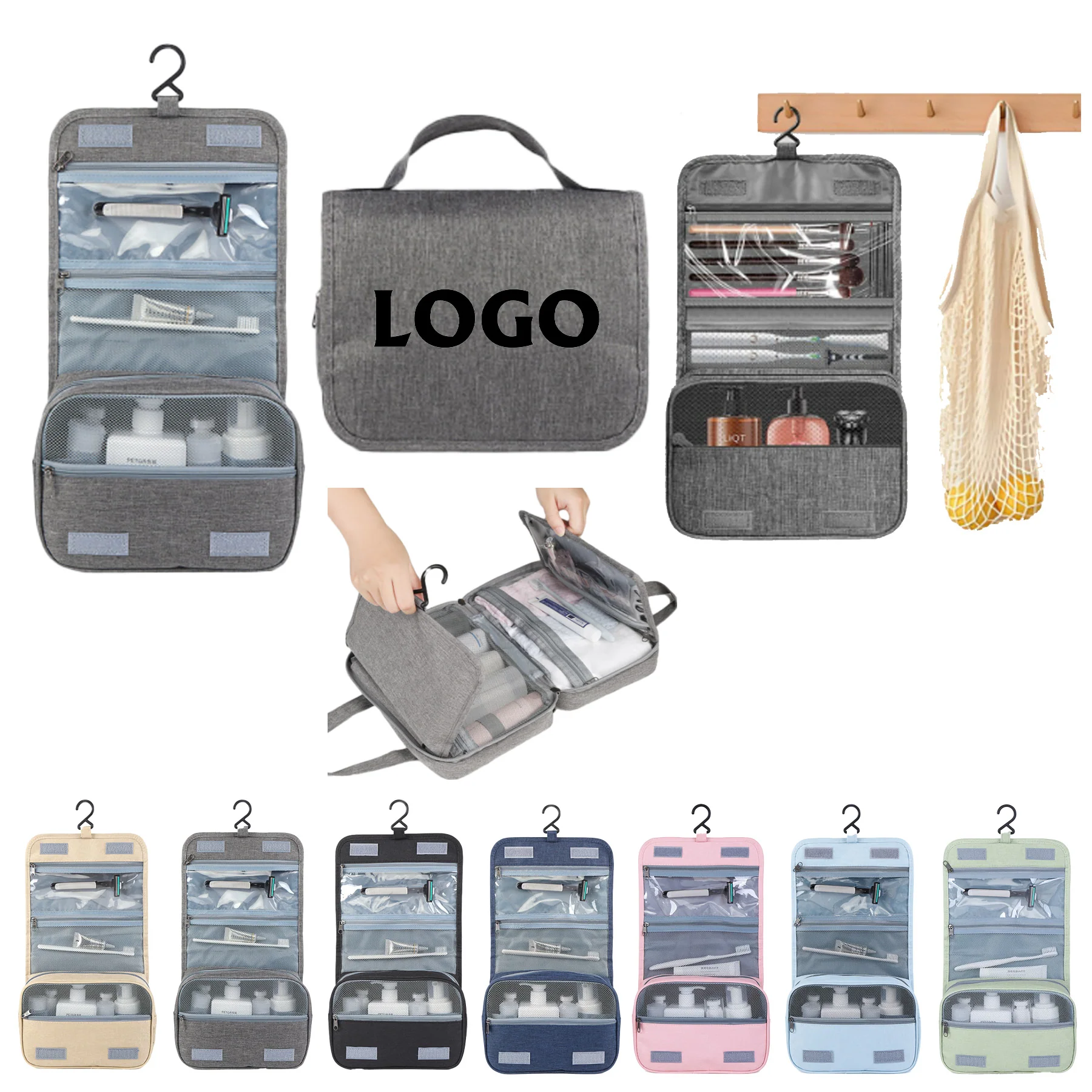 Waterproof Travel Hook Toiletry Bag