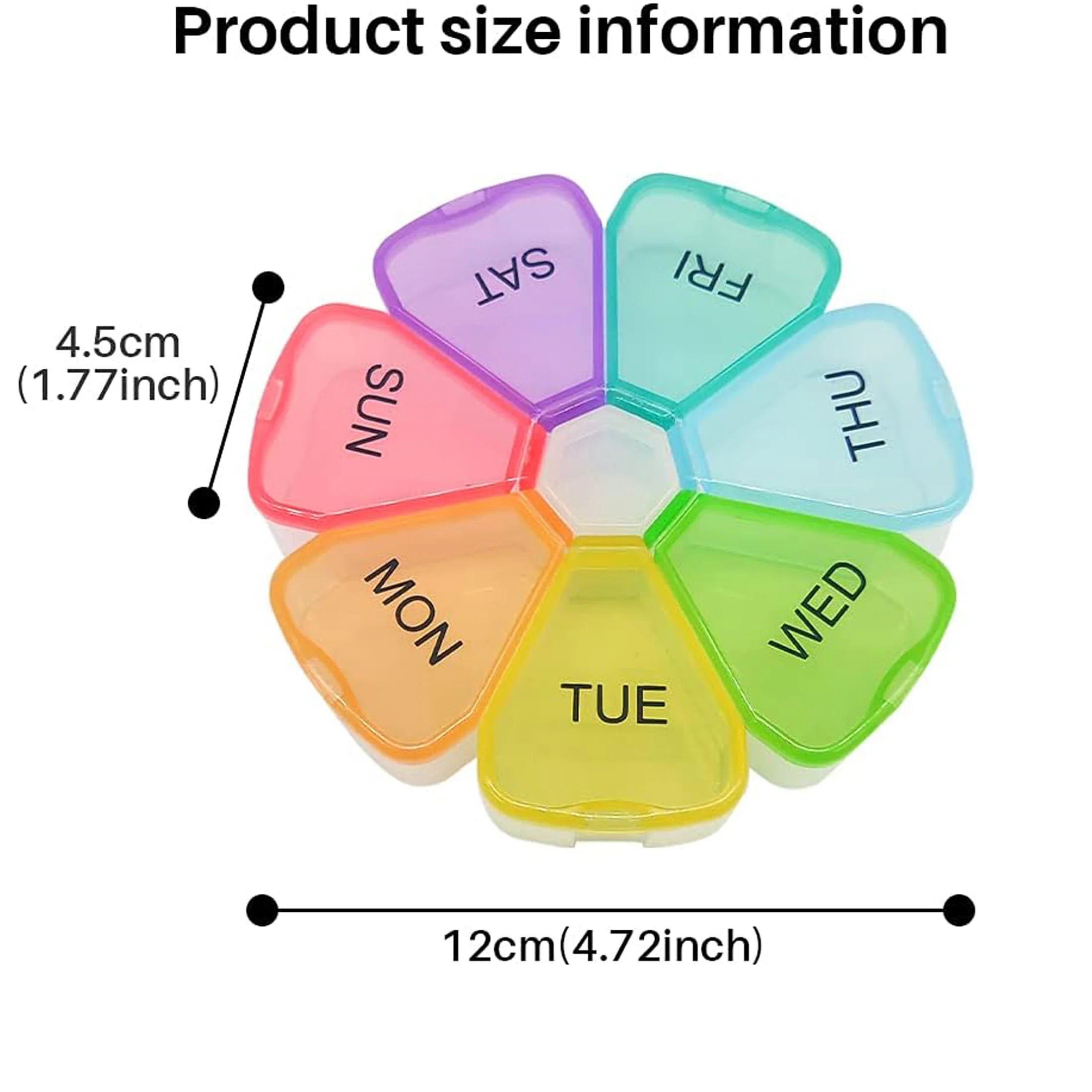 7 Day Compartment Tablet Pill Case Medicine Bottles Box