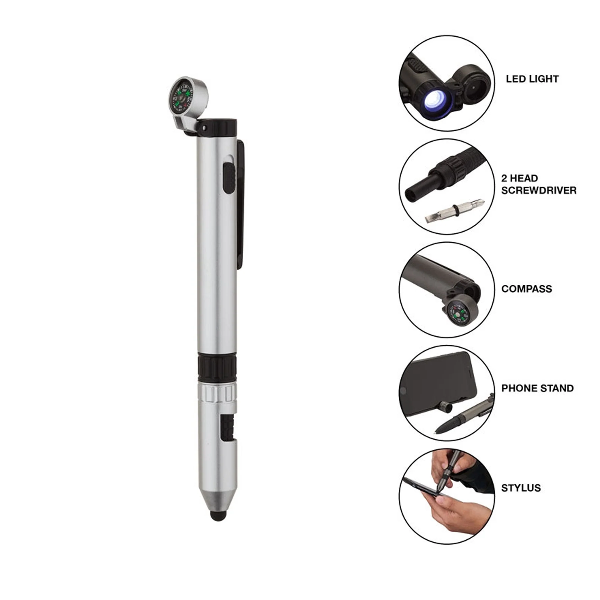6-in-1 Multi-functional Ballpoint Pen