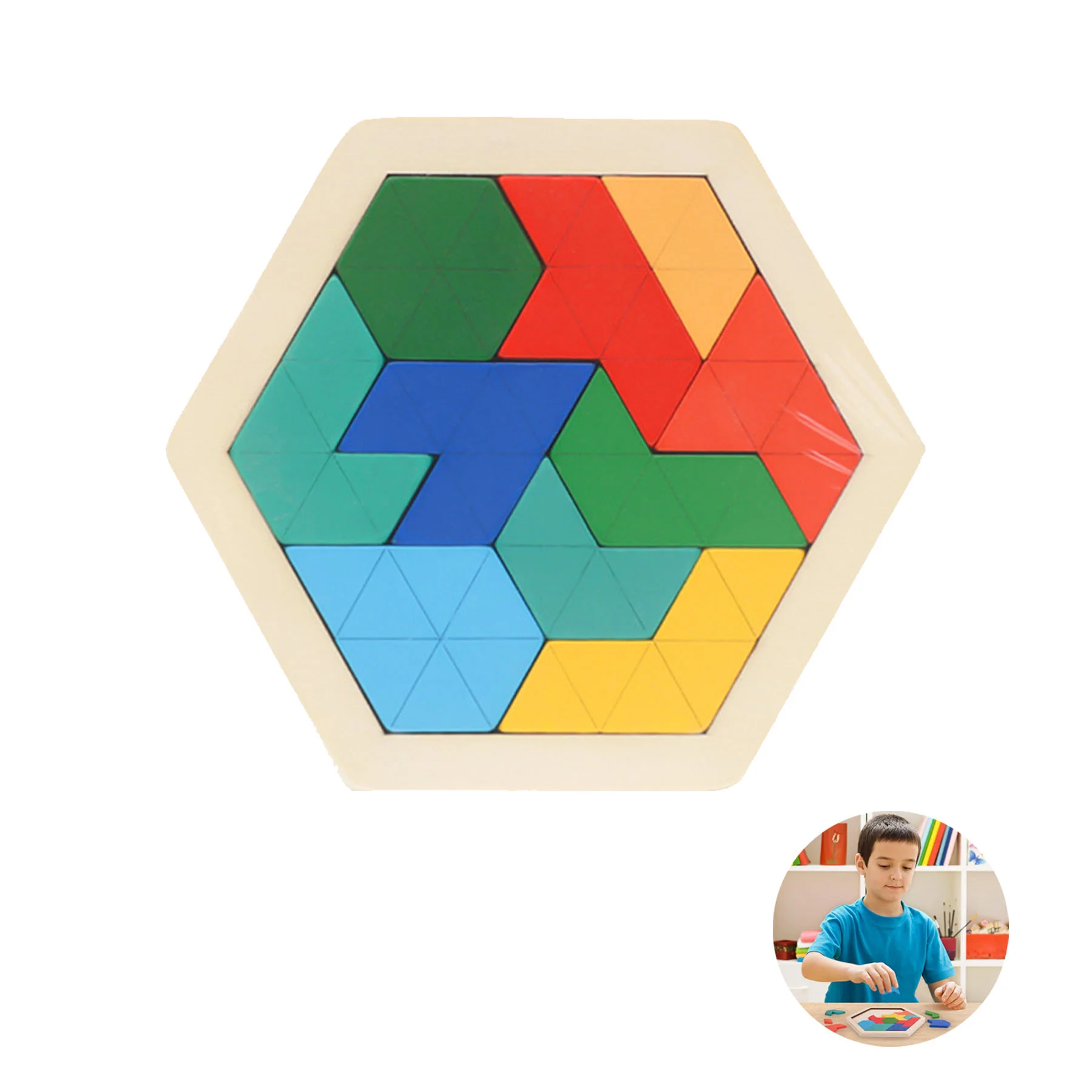 Wooden Hexagon Puzzle