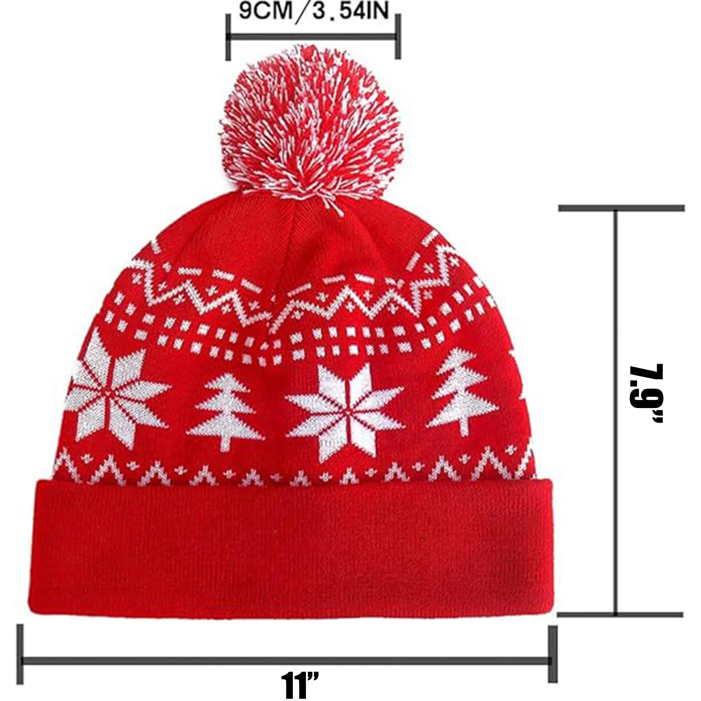 Acrylic Fiber Knitted Santa Hat