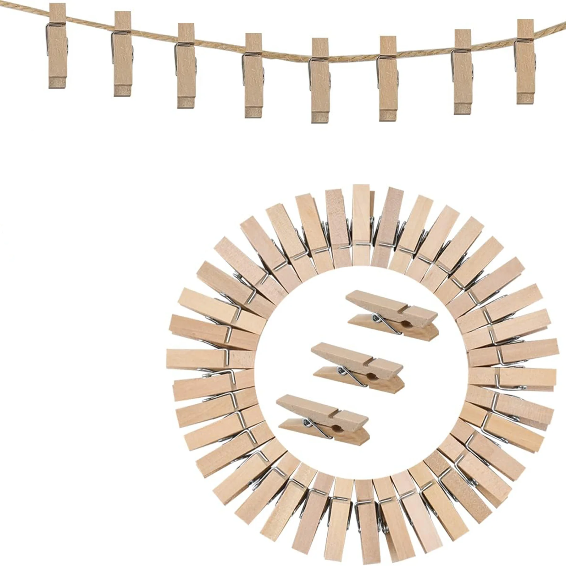 Natural Wooden Clothespins