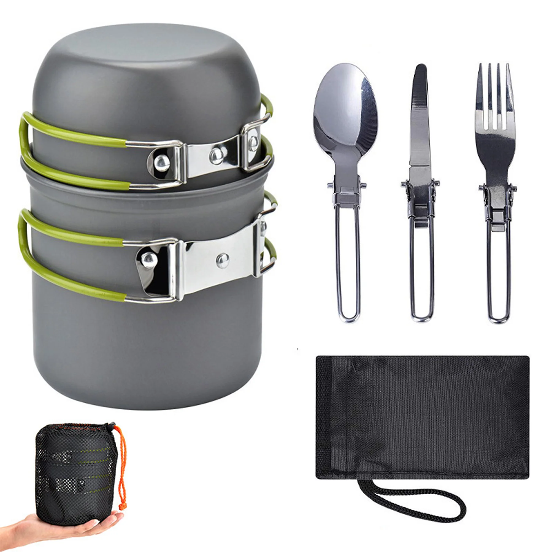 Portable Stackable Camping Cookware Set