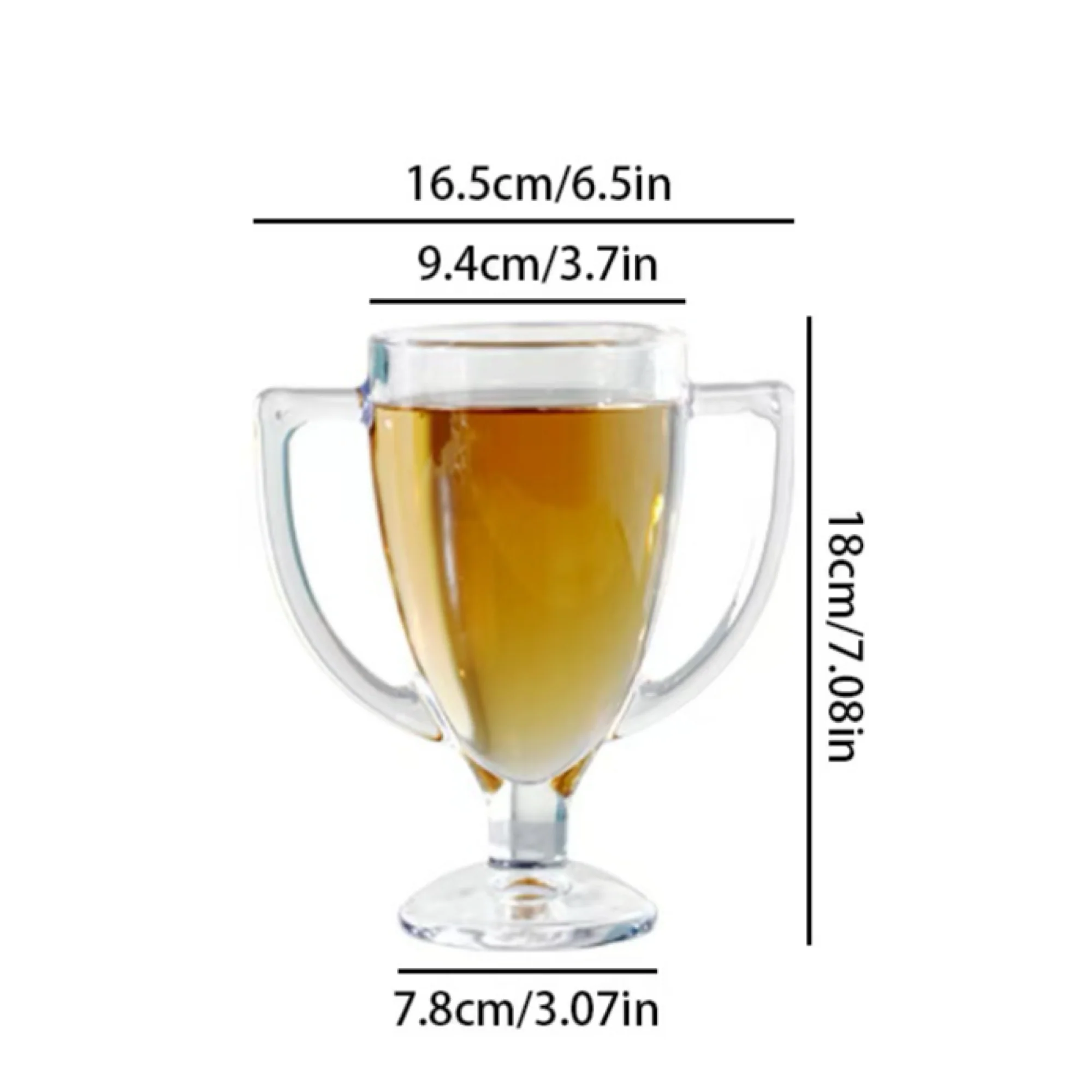 Custom Creative 15 Oz Trophy Shape Beer Glass Cup