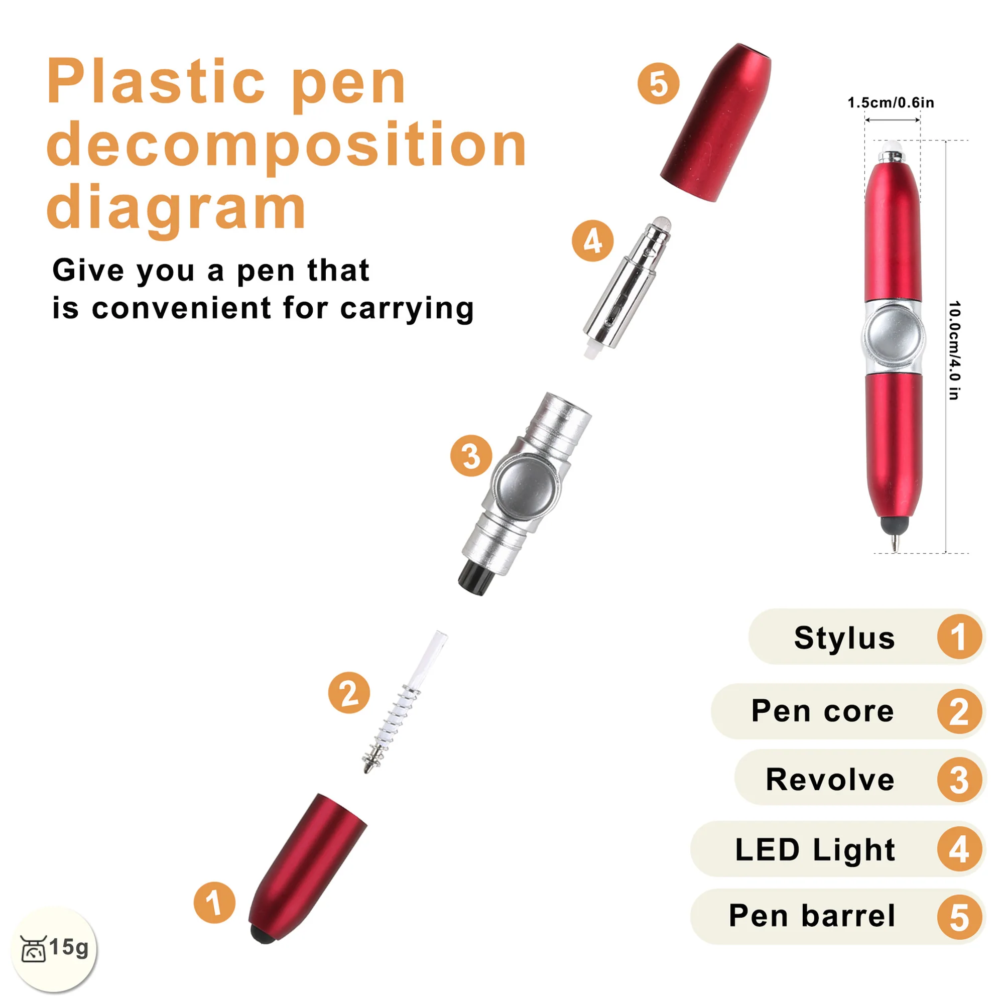 LED Finger Spinner Pen