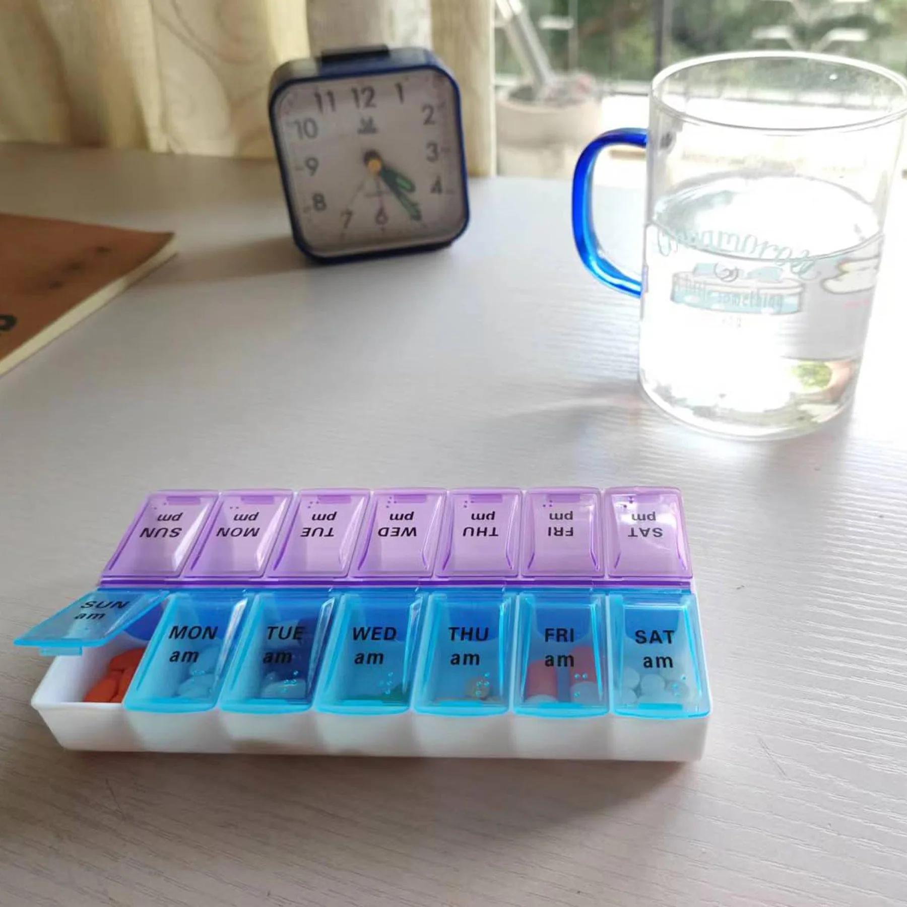 AM PM Weekly Pill Organizer 2 Times A Day