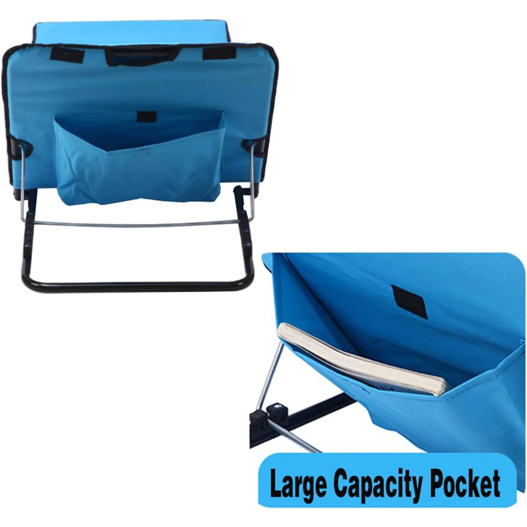 5-Position Adjustable Folding Beach Lounge Chair