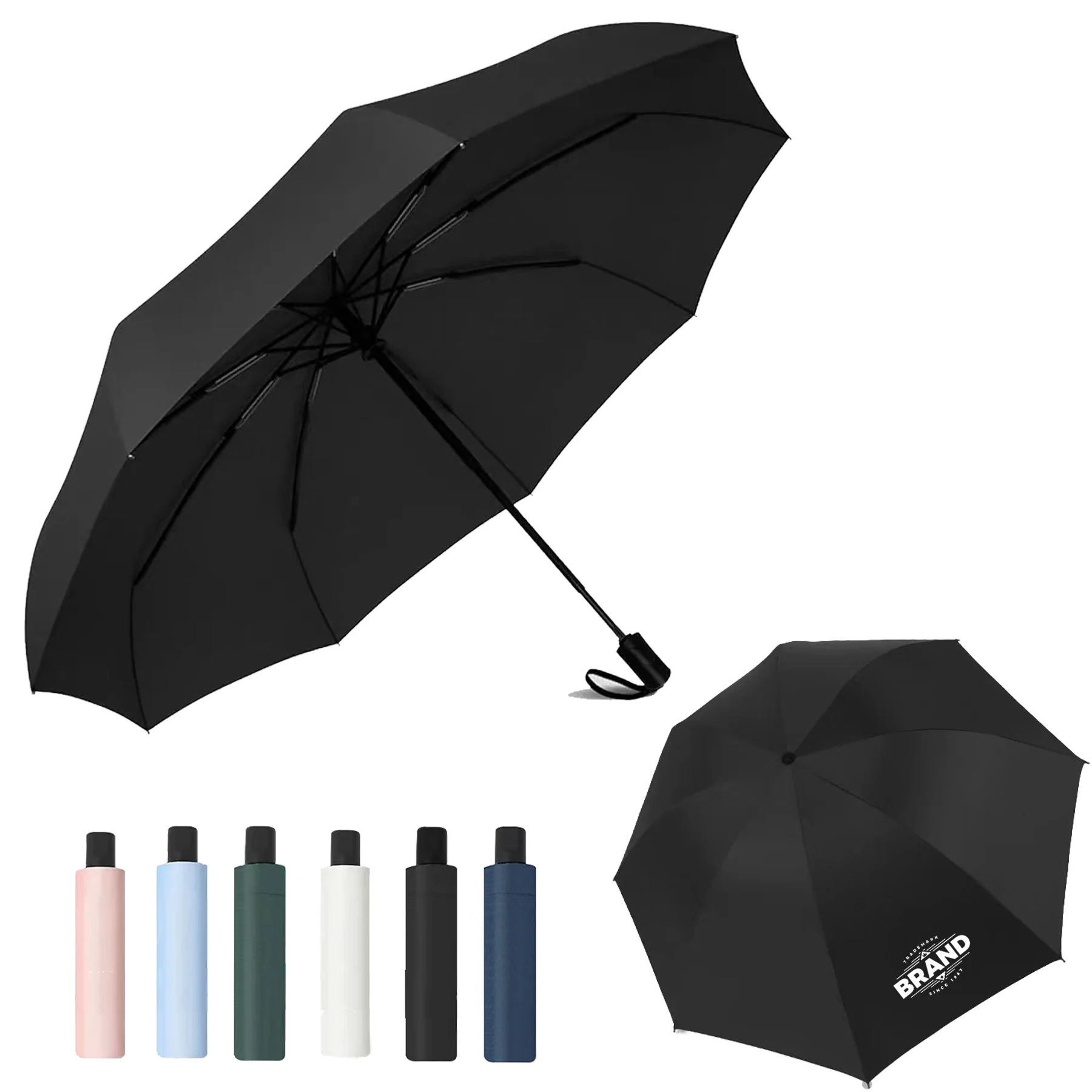 8 Ribs Anti-Uv Folding Umbrella Manual Open