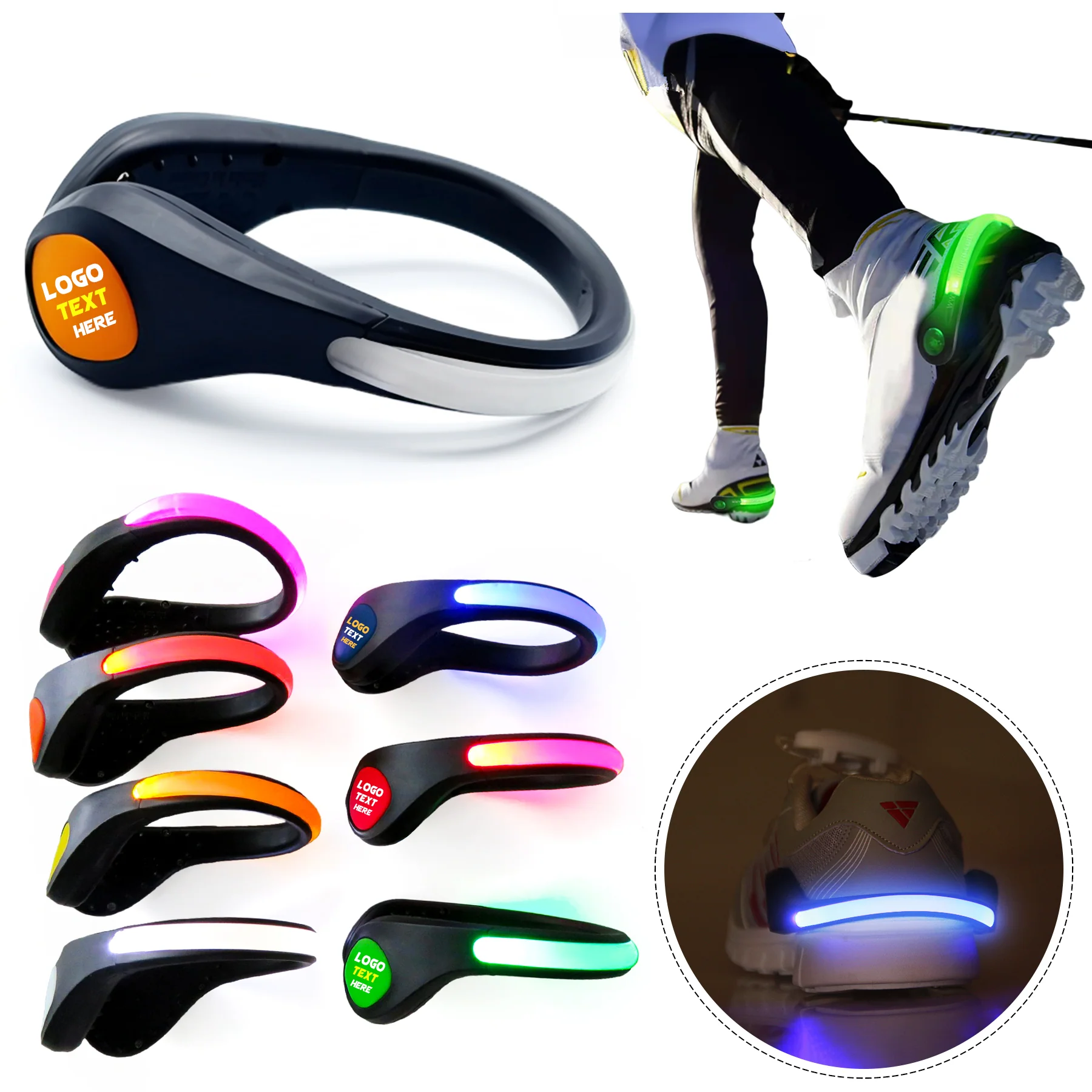 LED Flash Shoe Safety Clip Lights