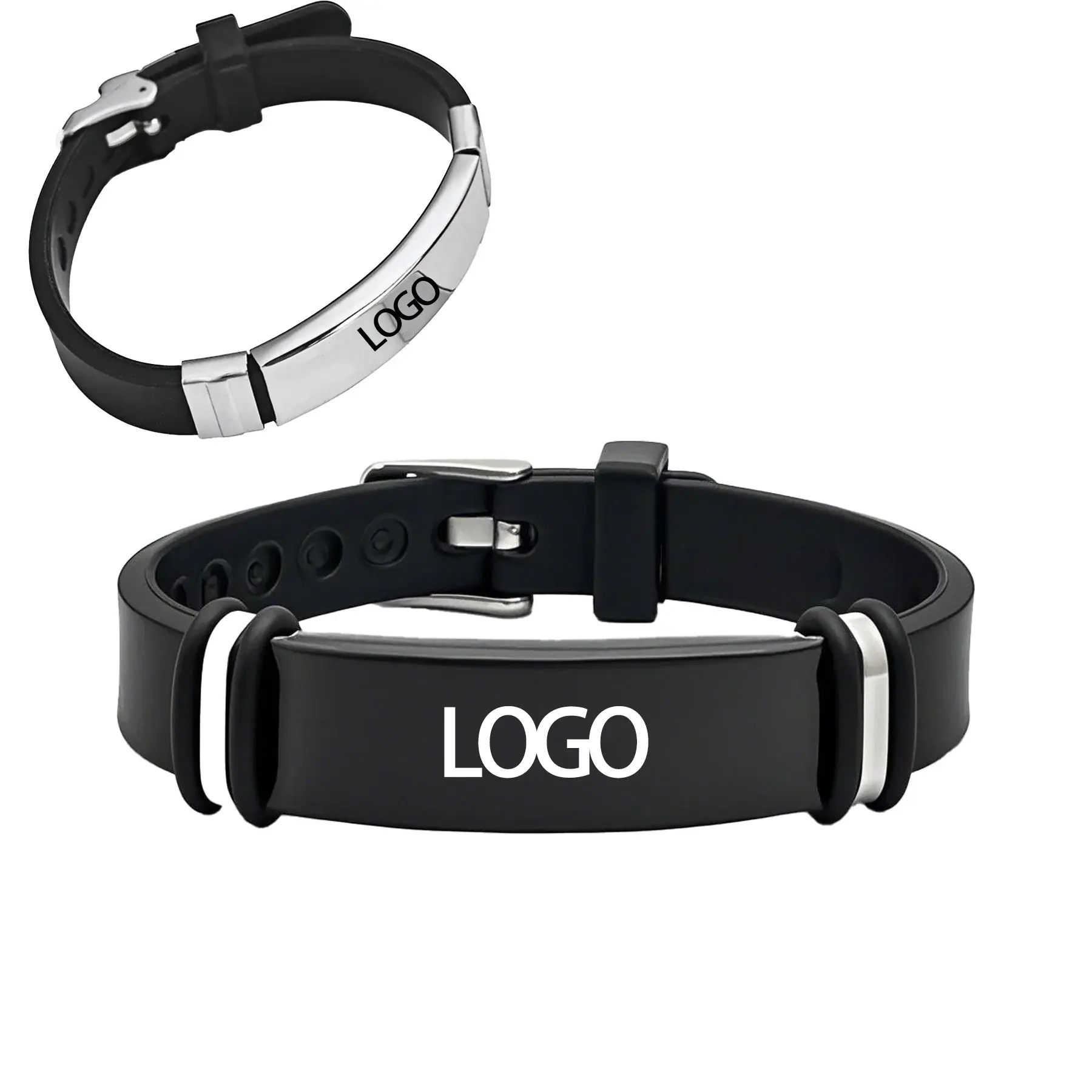 Stainless Steel And Silicone Wristband