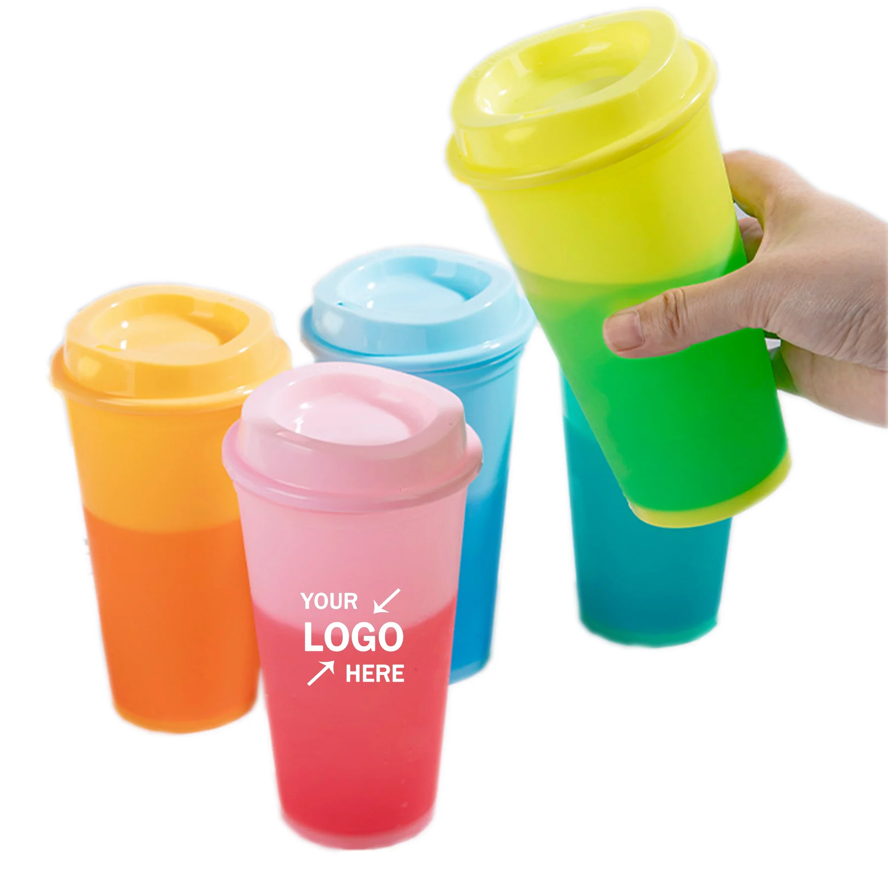 16Oz Reusable Color Changing Coffee Cup