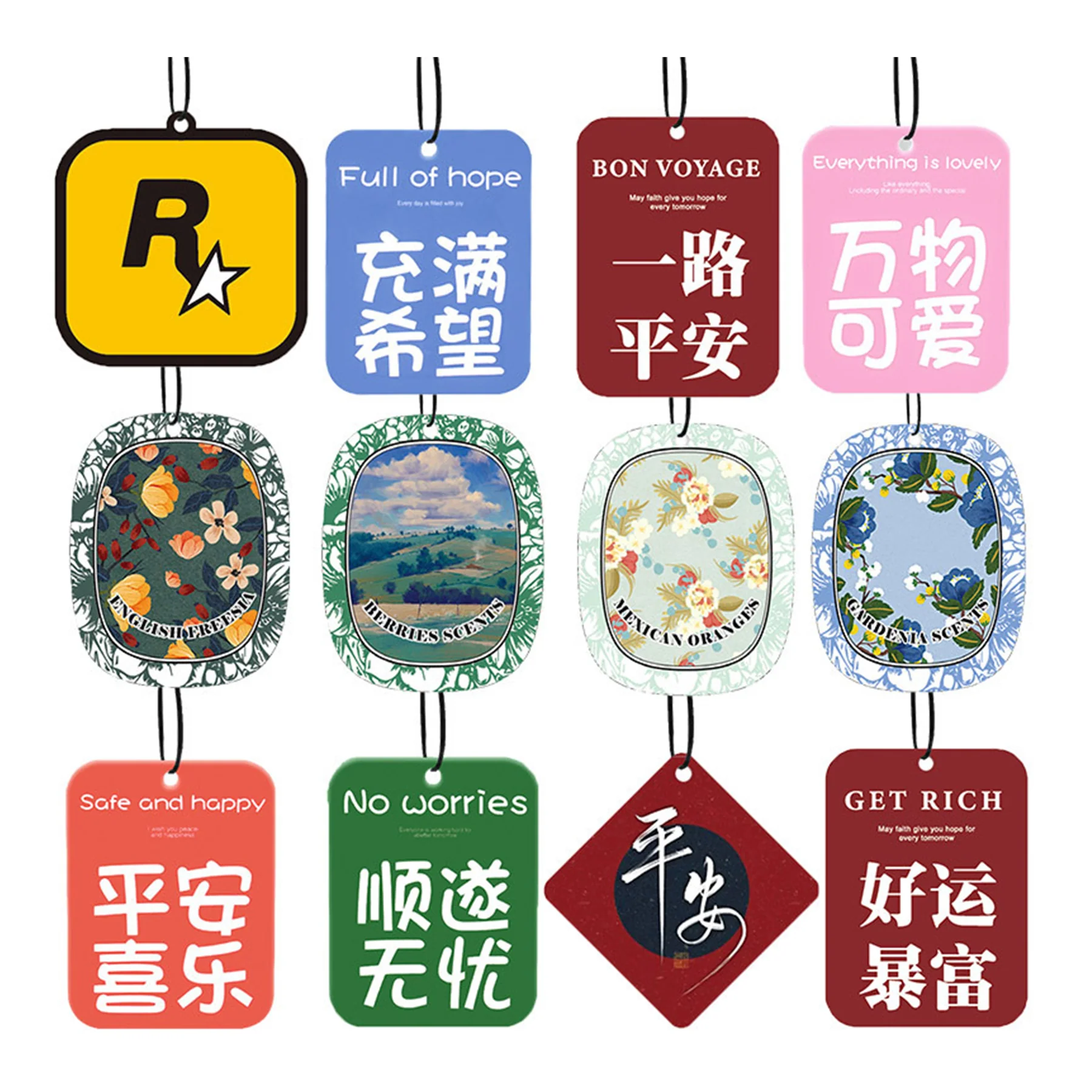 Customizable Car Fragrance Air Freshener Pendant