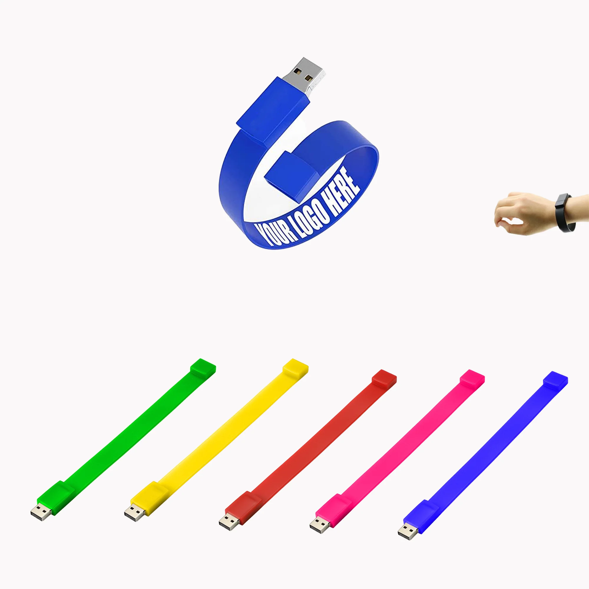 Silicone 2GB USB Flash Drive WristBand
