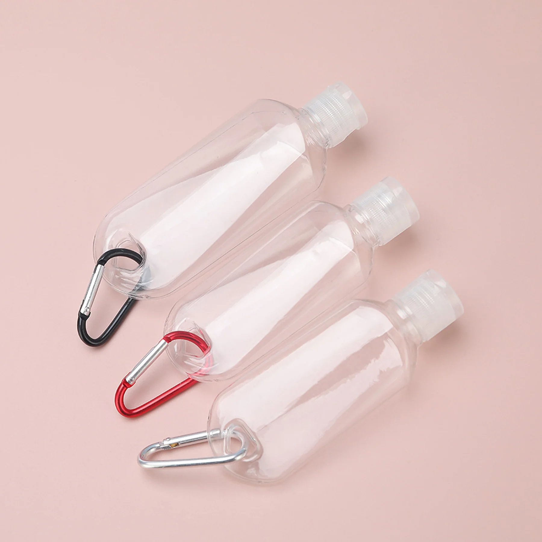 Travel-Sized Transparent Plastic Keychain For Hand Sanitizer