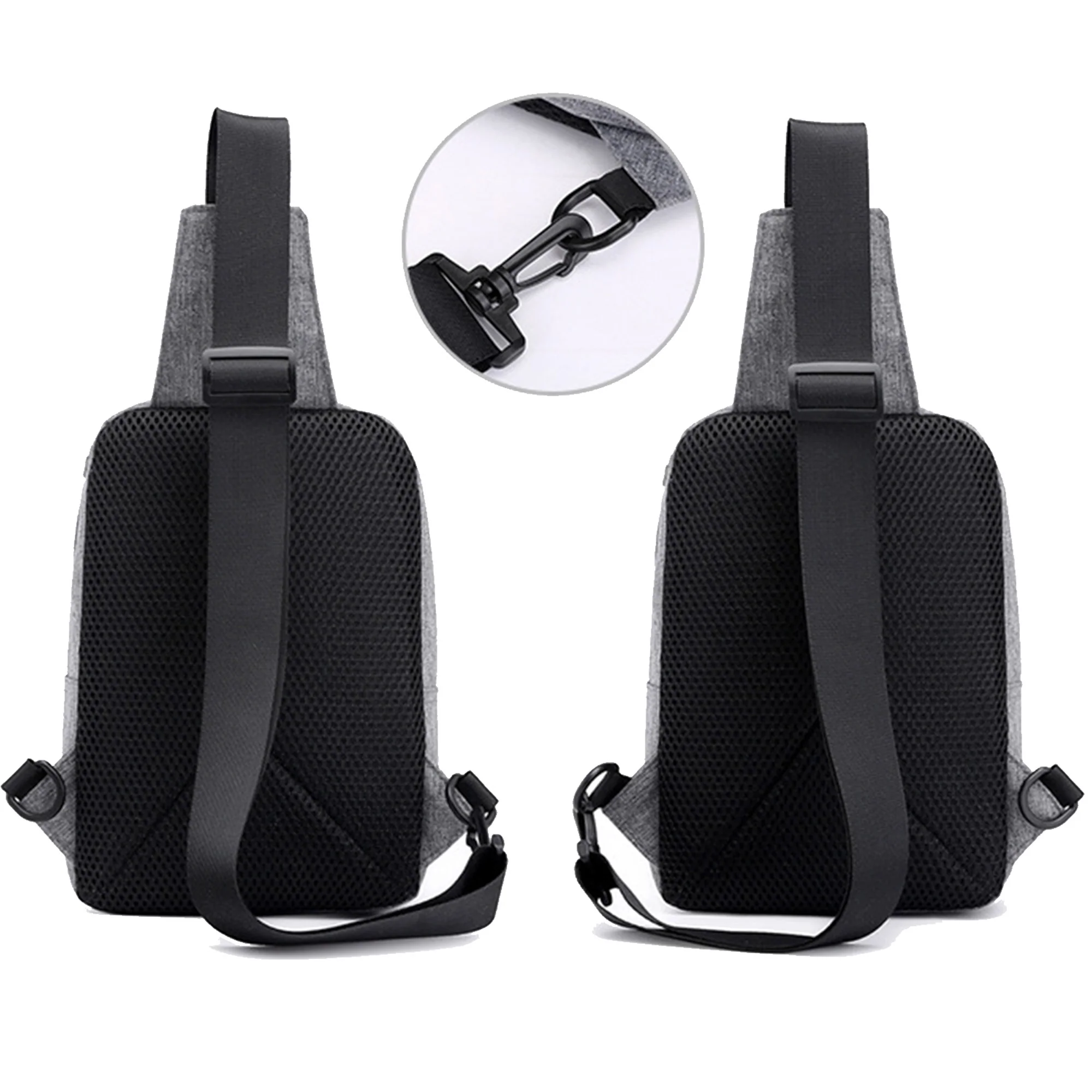 Crossbody Backpack Sling Bag With Earphone Jack