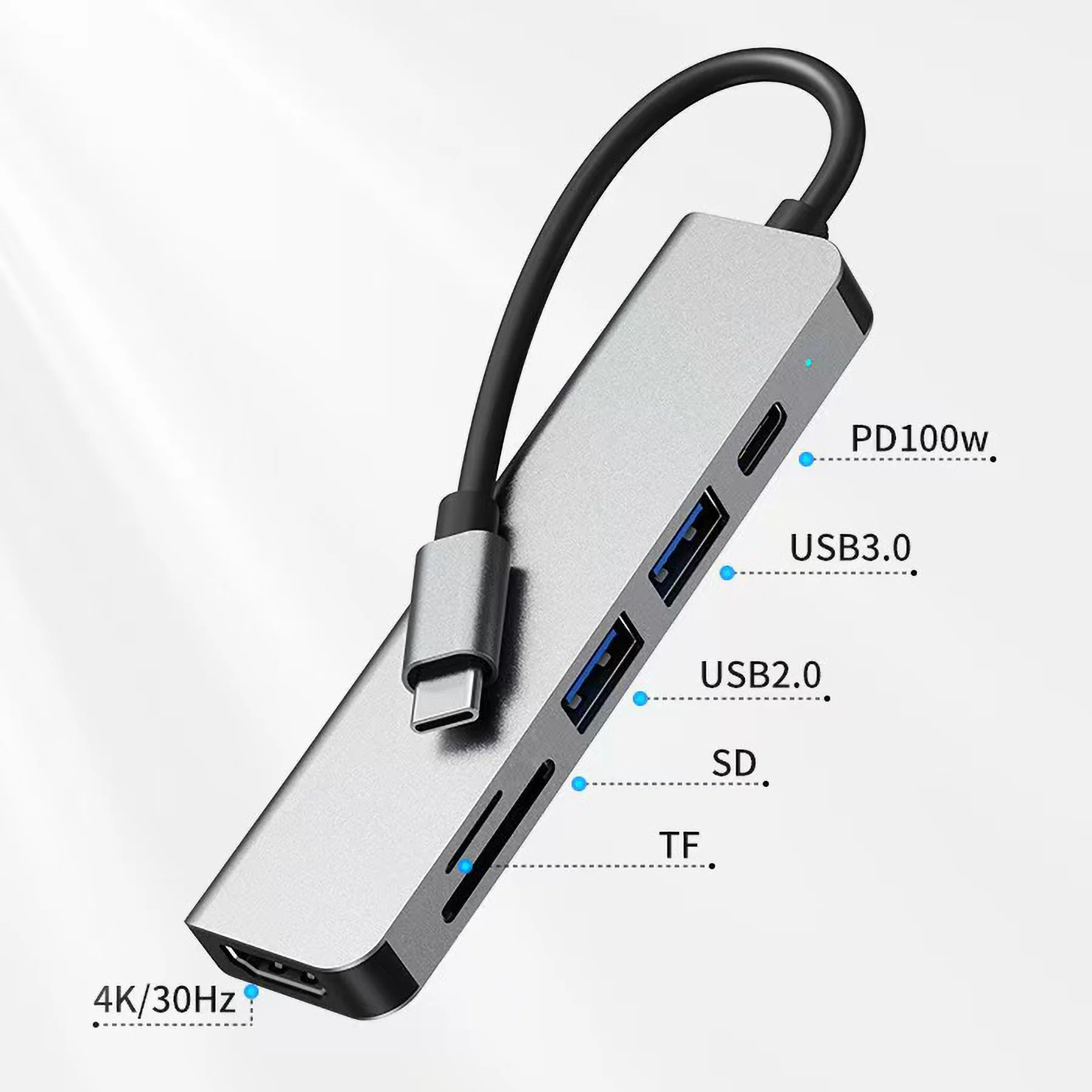 6-In-1 Hub Docking Station