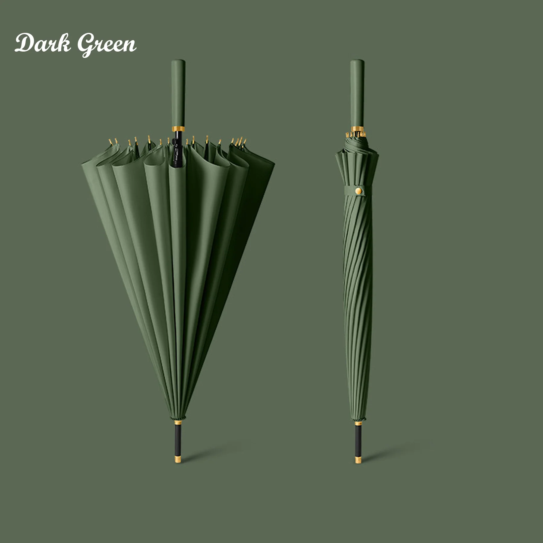 16-Rib Straight Shaft Automatic Umbrella