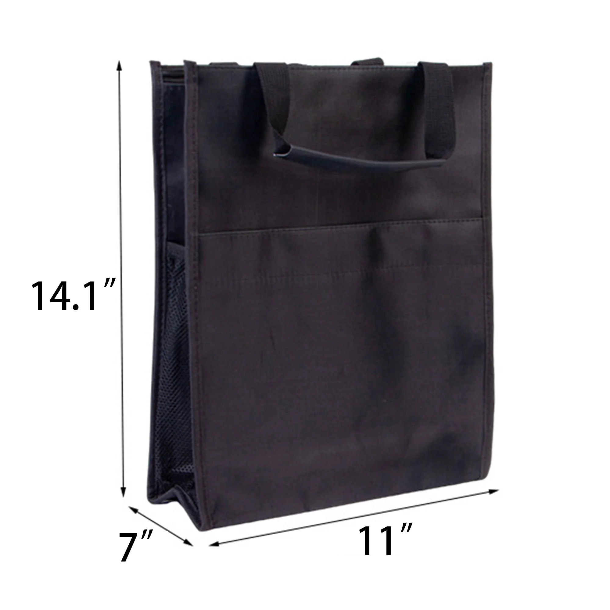 Zipper Hook And Loop Grocery Shopping Tote Shoulder Bag