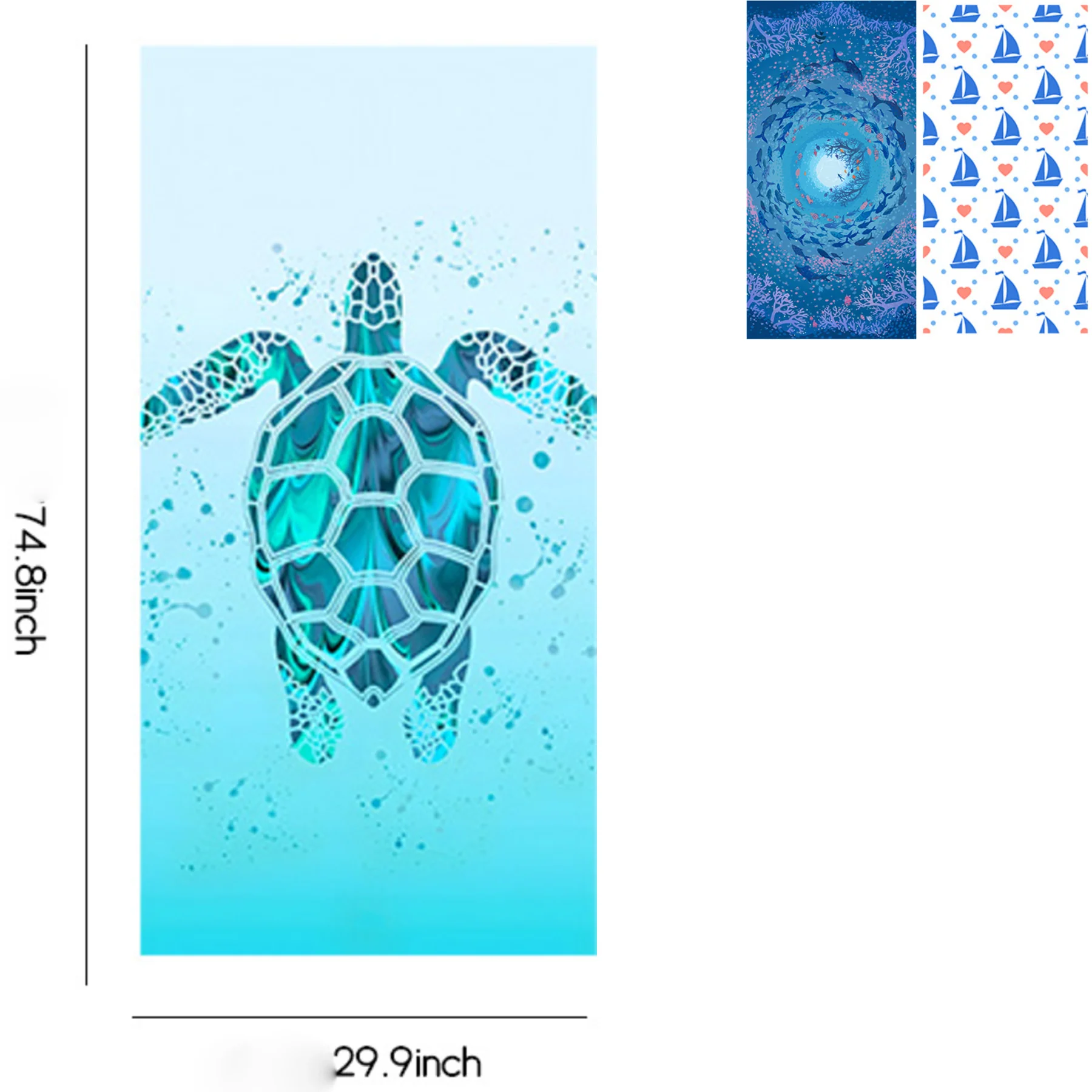 Magnetic Quick-Dry Microfiber Beach Towel