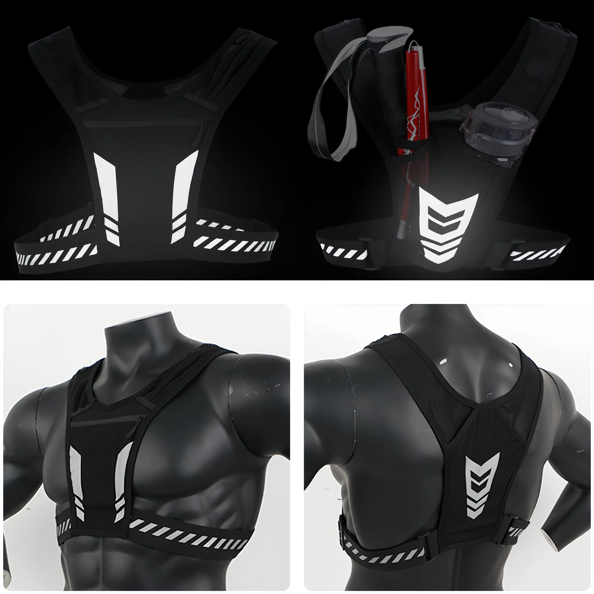 Unisex Reflective Sport Vest with Pocket