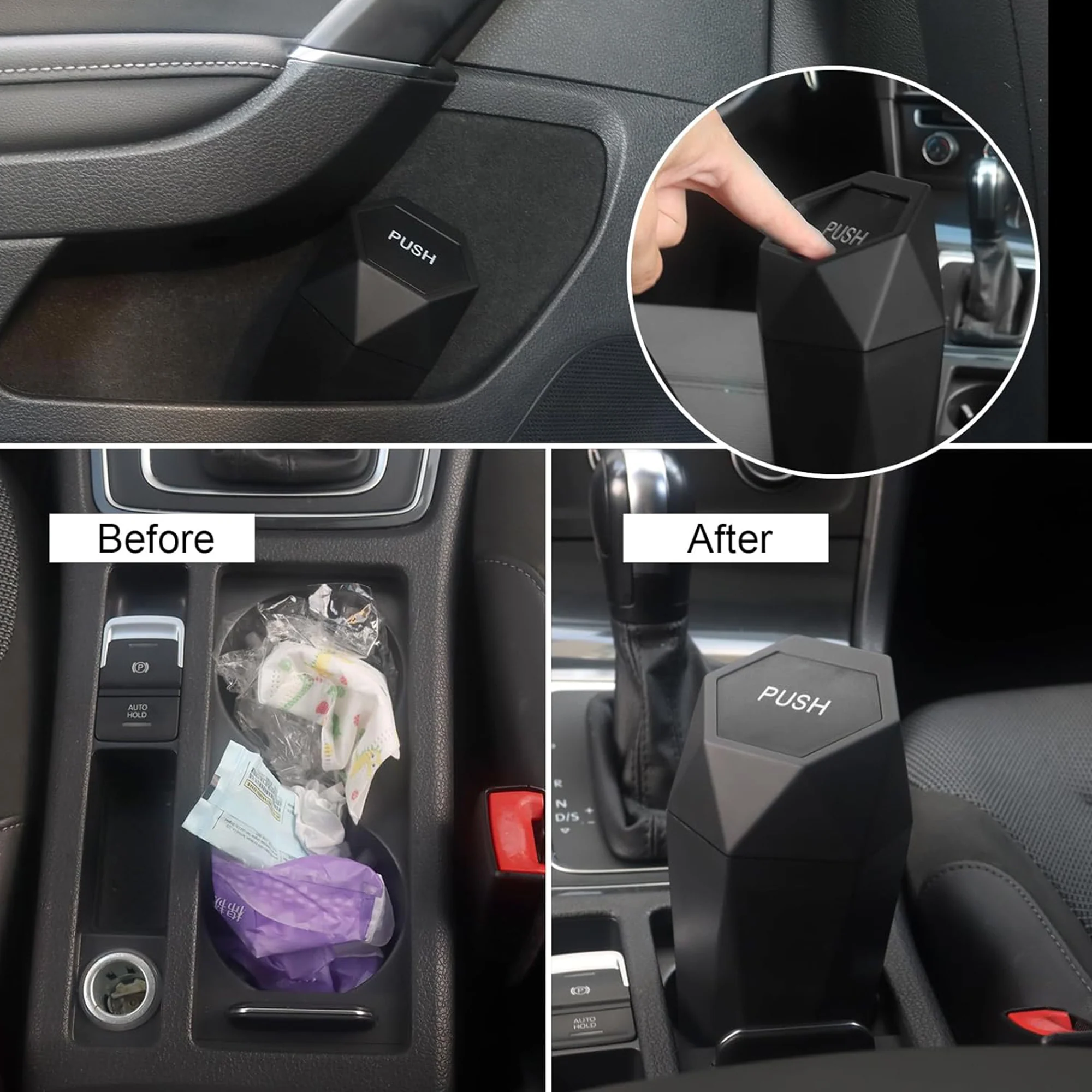 Car Trash Can Bin with Lid