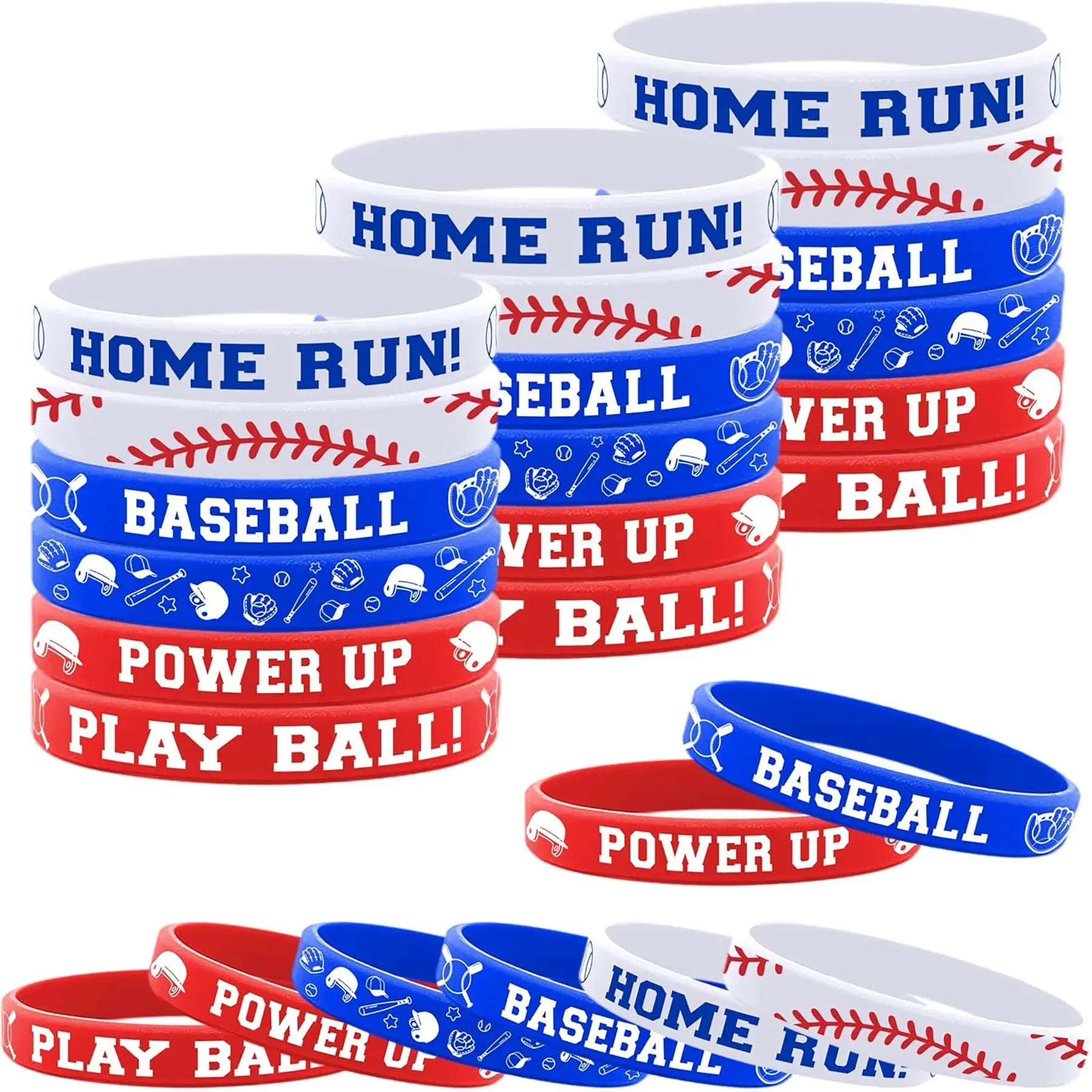 Baseball Bracelet Motivational Silicone Wristband