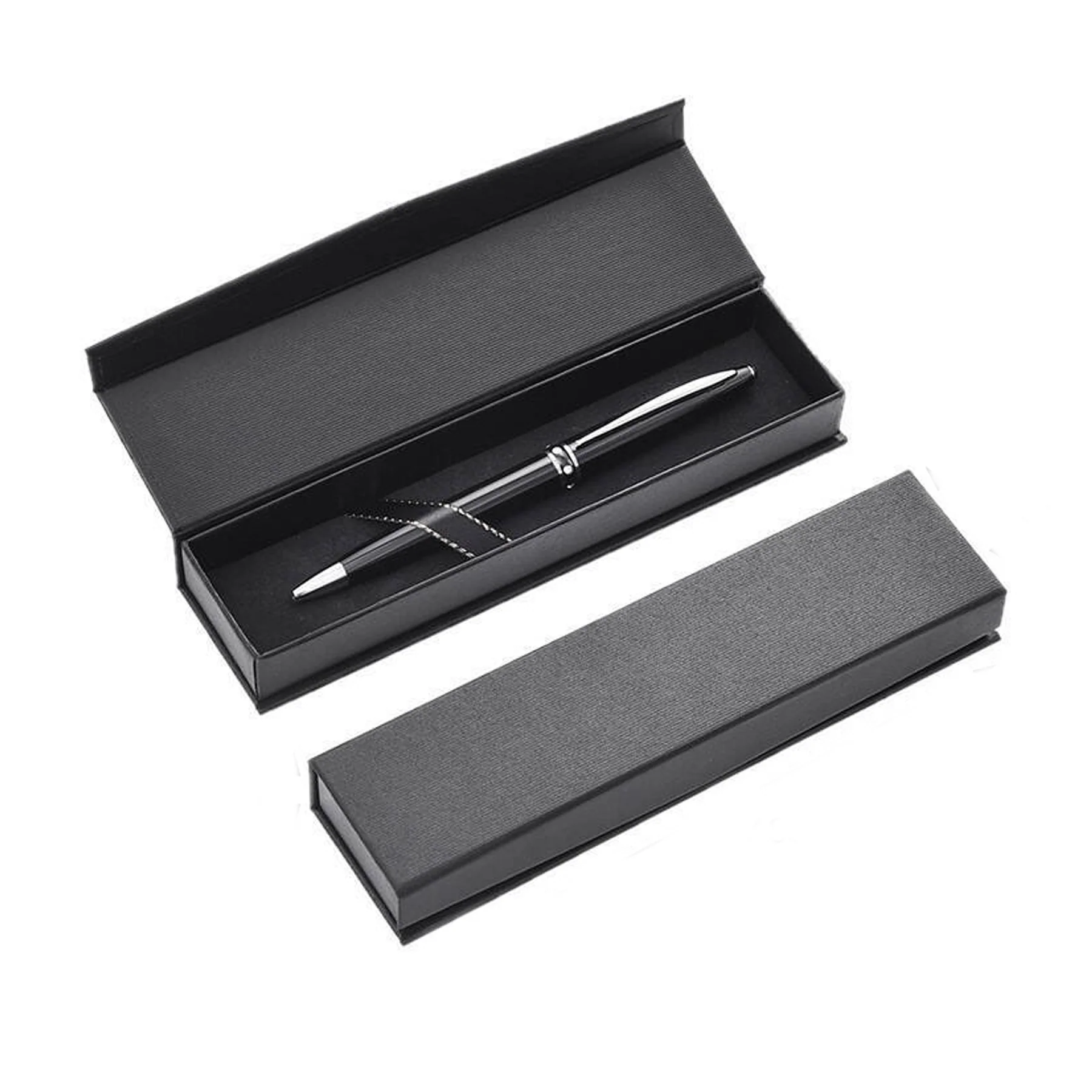 Empty Black Ballpoint Pens Gift Box