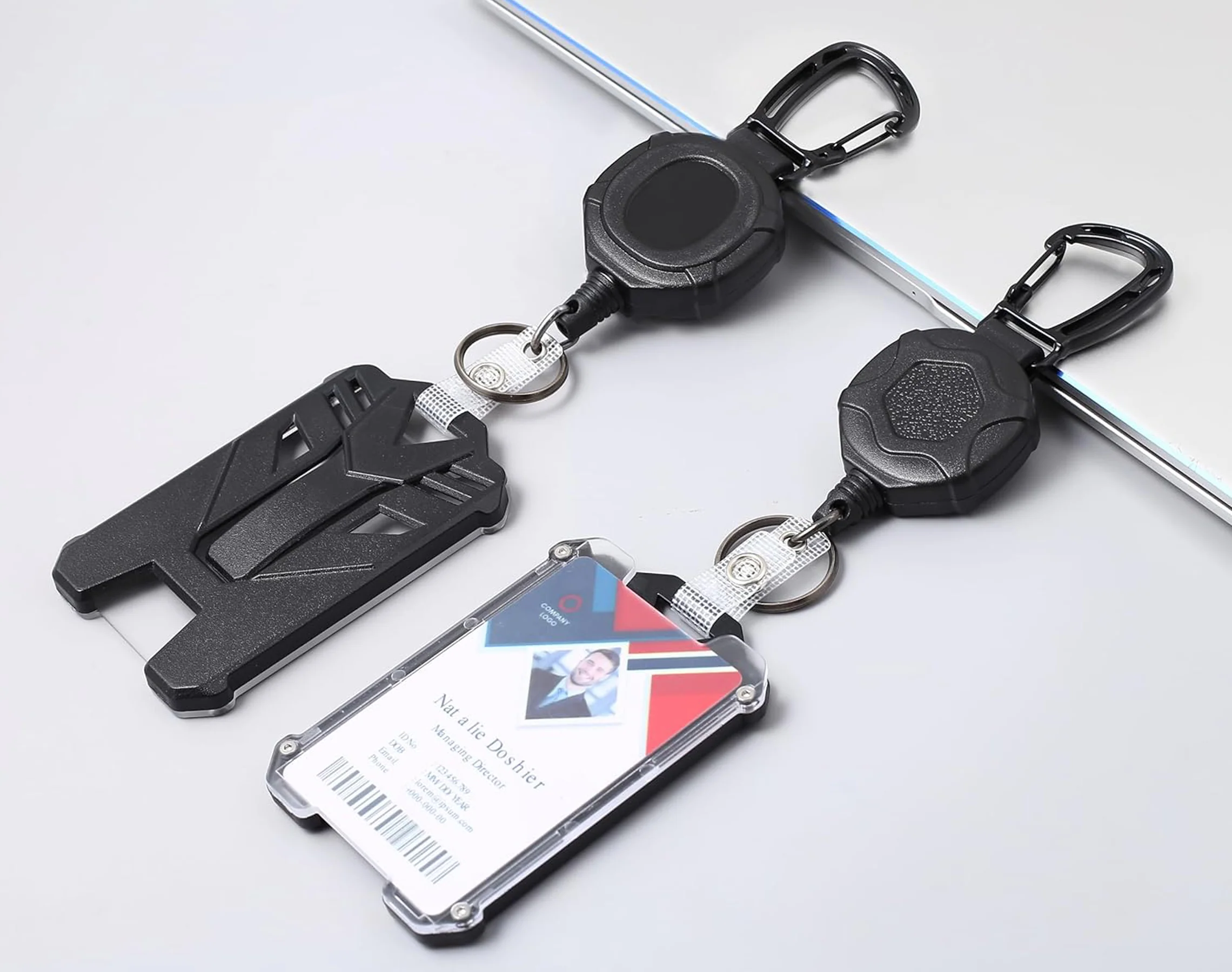 Badge Holder Retractable Heavy Duty Carabiner