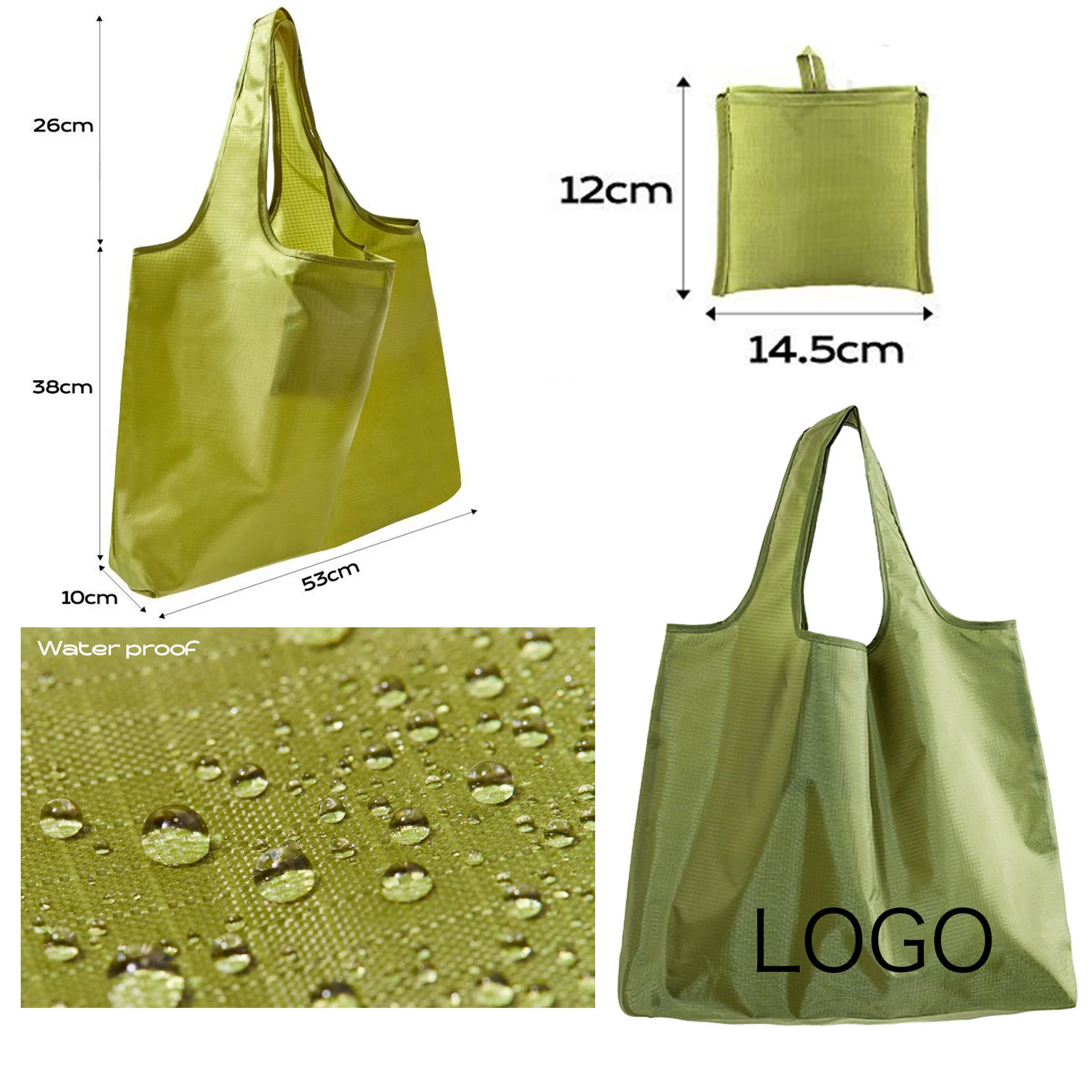 Reusable Waterproof Oxford Fold Bag