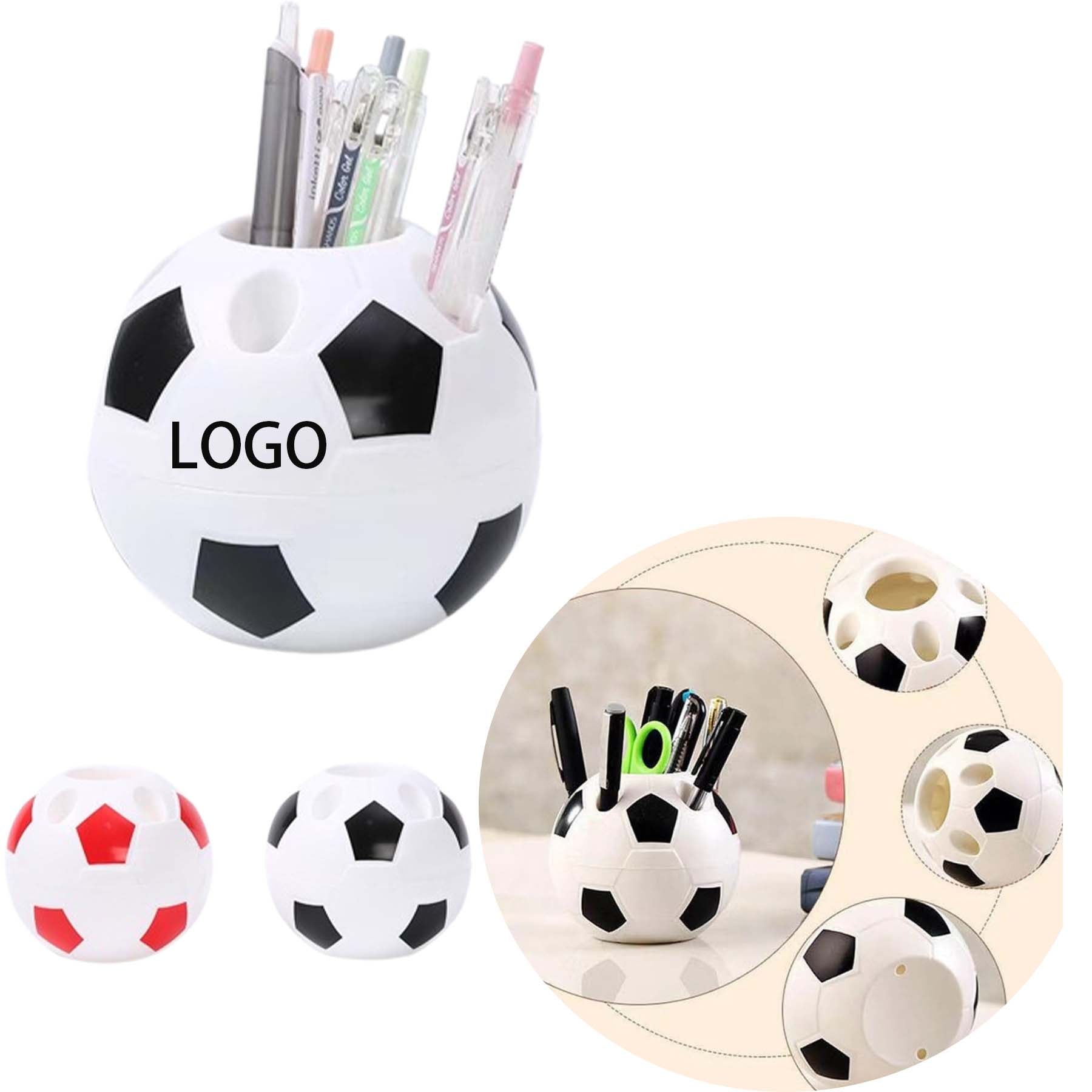 Creative Football Pen Holder Soccer Shape Pencil Container