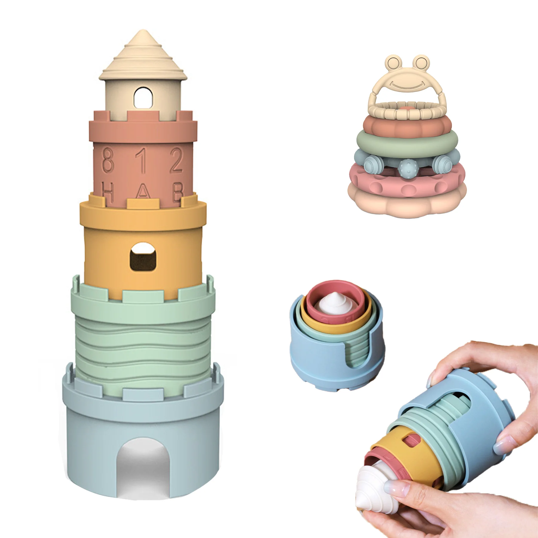 Baby Silicone Stacking Cups Toy